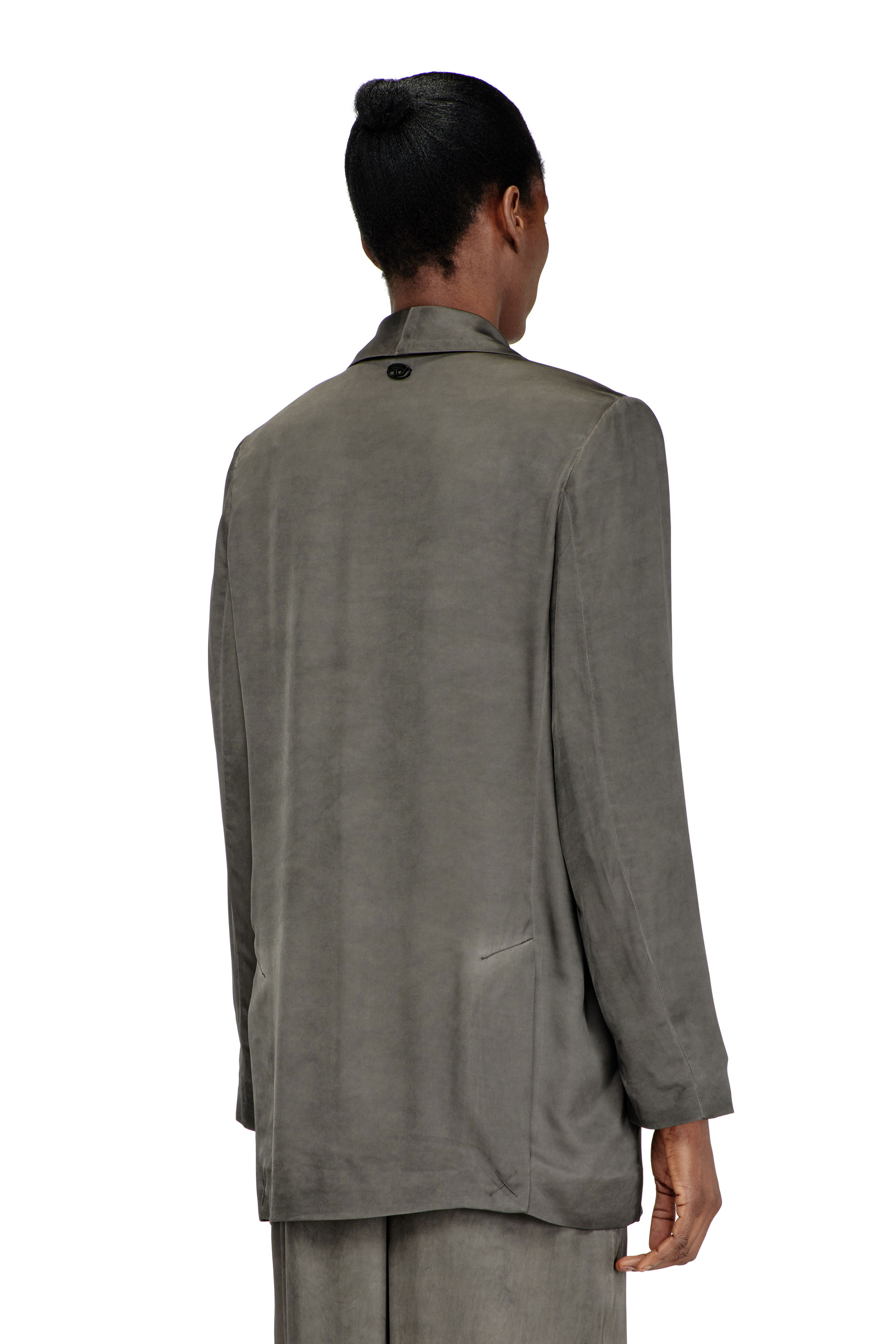 Diesel - G-AVINA-S1, Blazer en viscose fluide trait&eacute;e Femme in Gris - 4