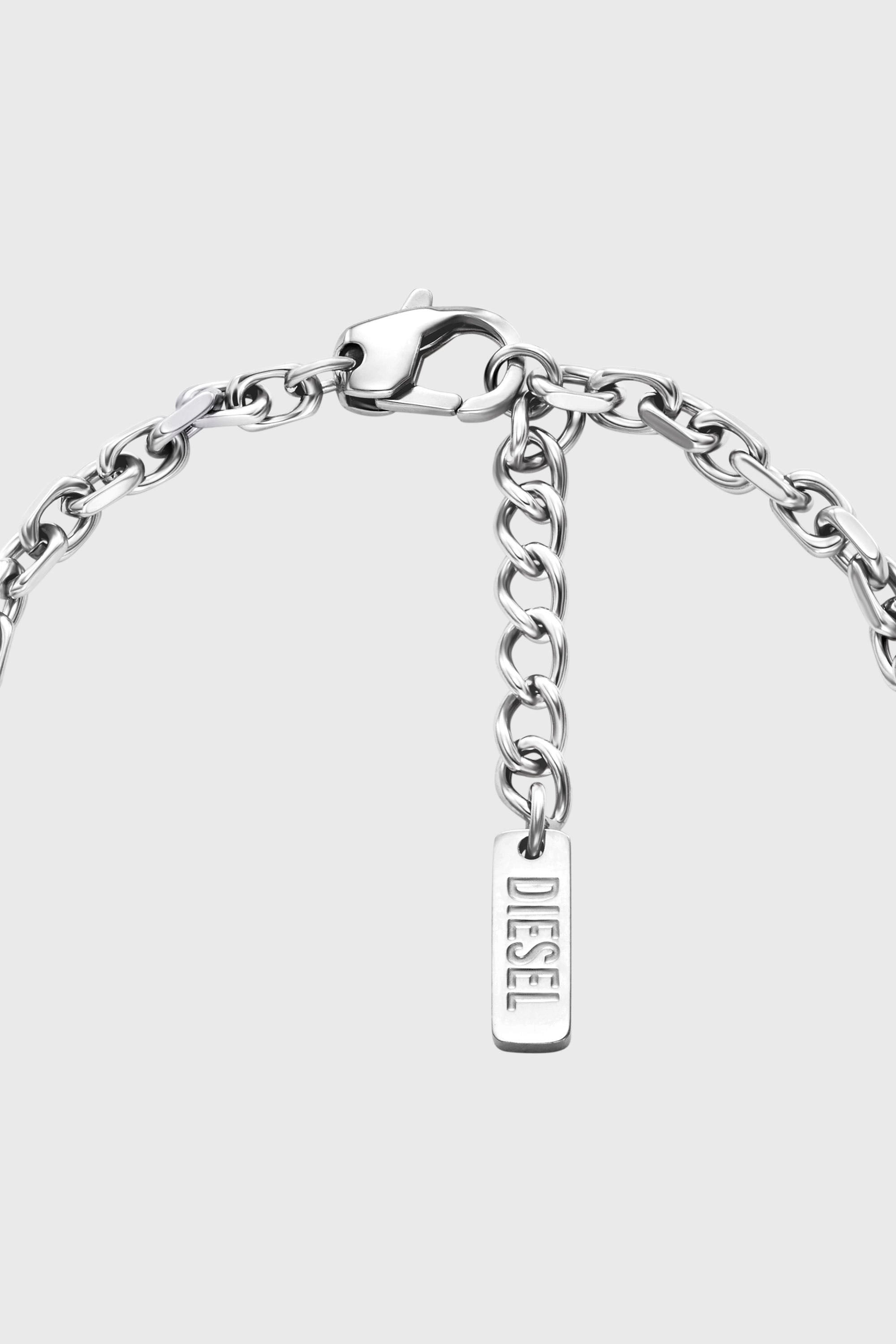 Diesel - DX1744040, Bracelet &agrave; breloques en acier inoxydable Mixte in Gris argent&eacute; - 2