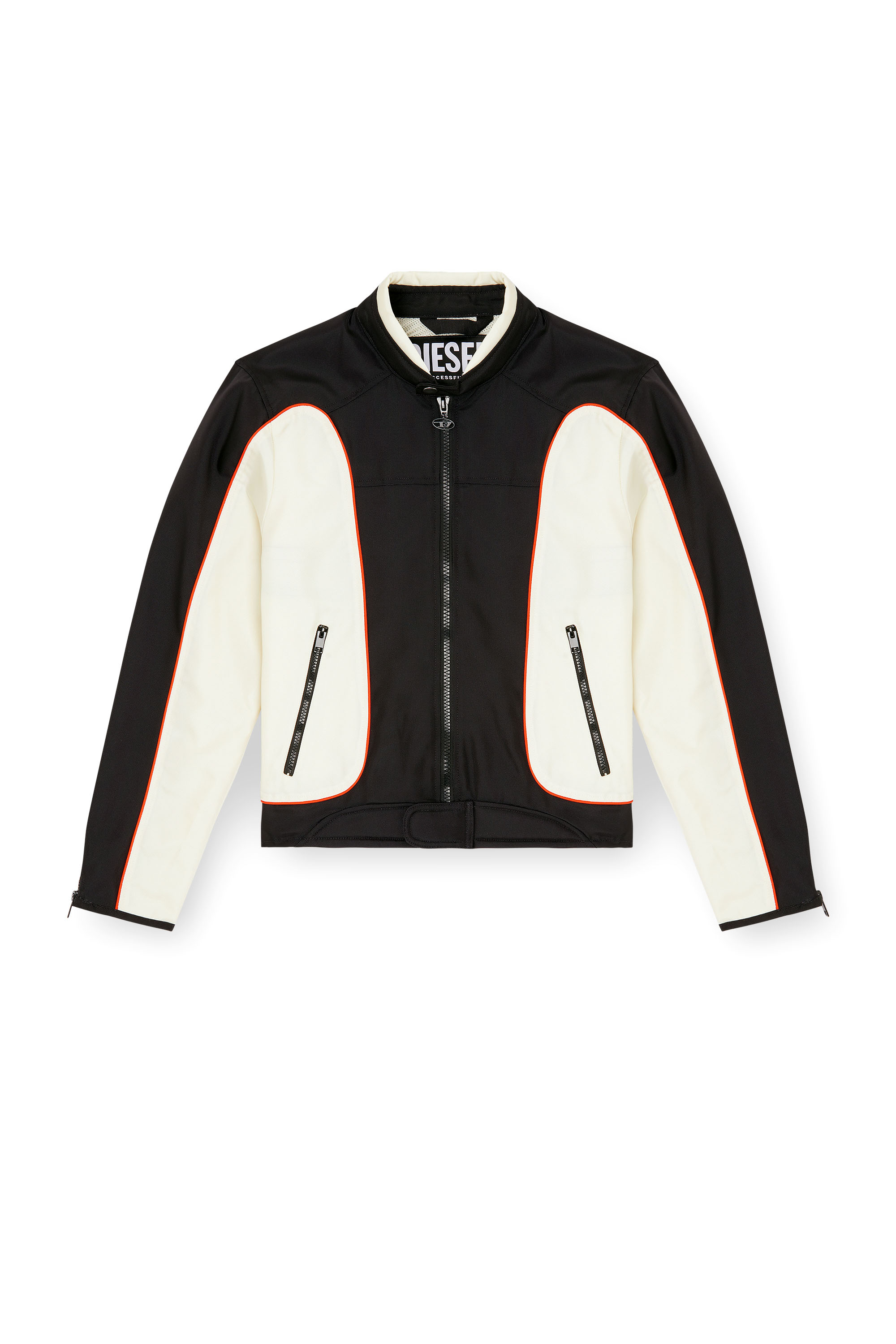 Diesel - J-BLINK-A, Veste biker color-block avec passepoil Homme in Polychrome - 2