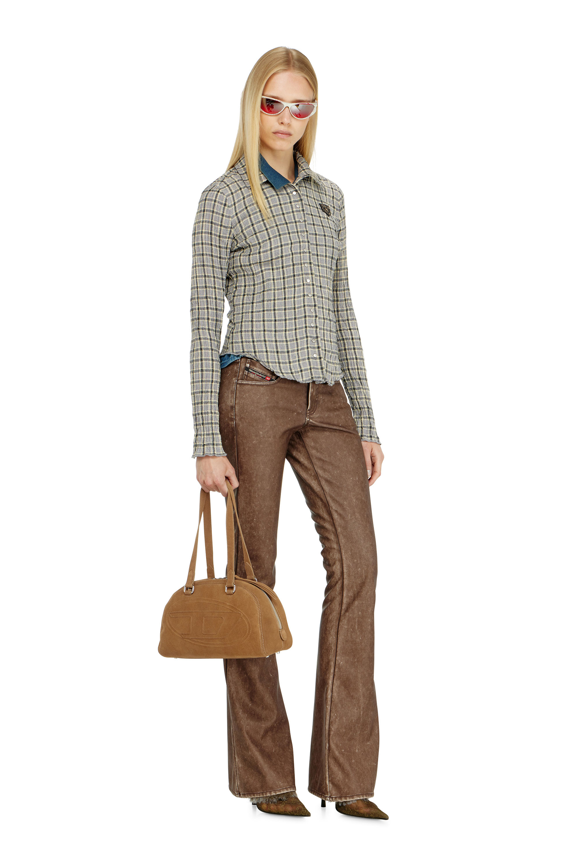 Diesel - C-ARRILON, Chemise &agrave; carreaux effet seersucker Femme in ToBeDefined - 2