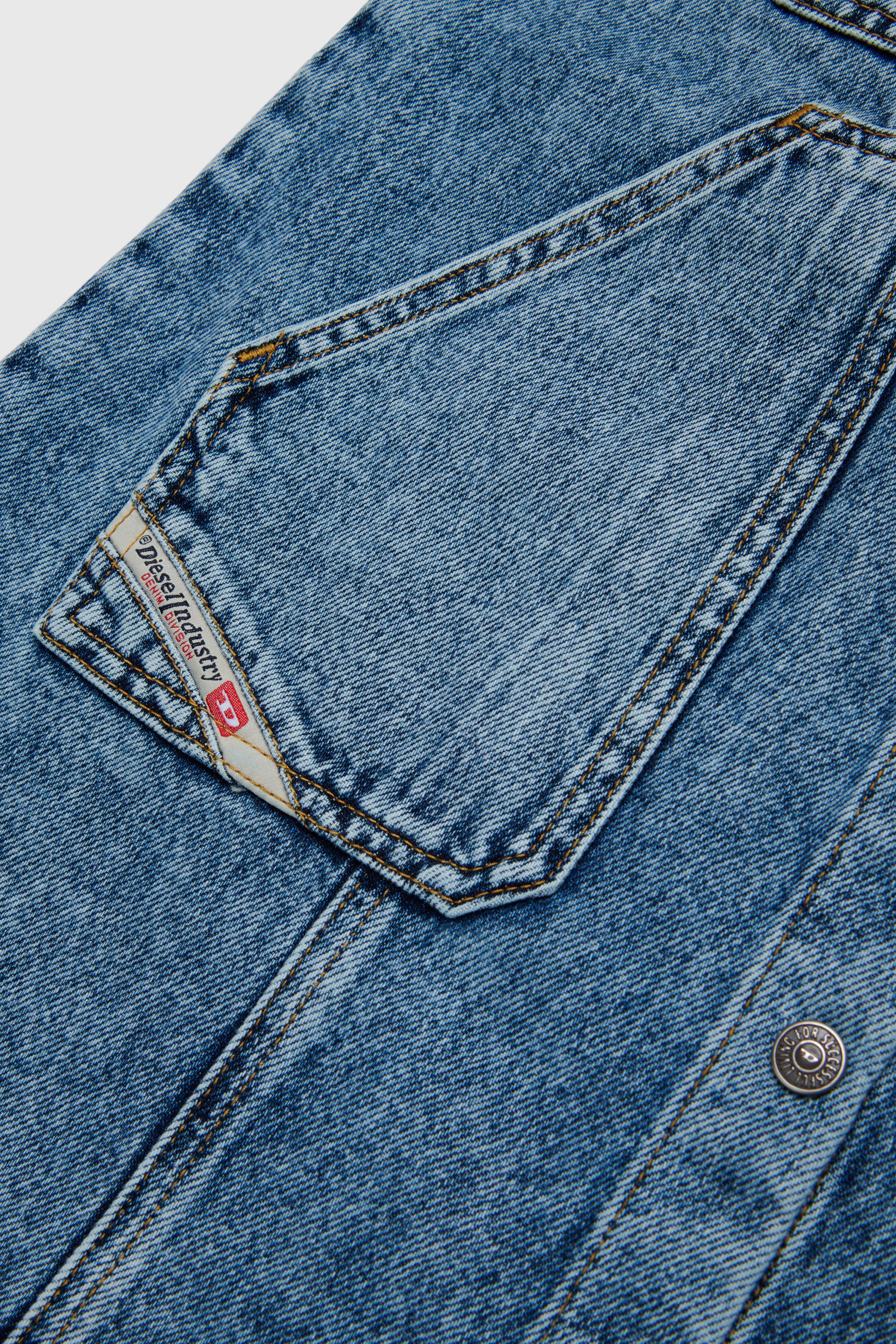 Diesel - DELKA, Robe-chemise sans manches en denim effet marbre Femme in Bleu - 4