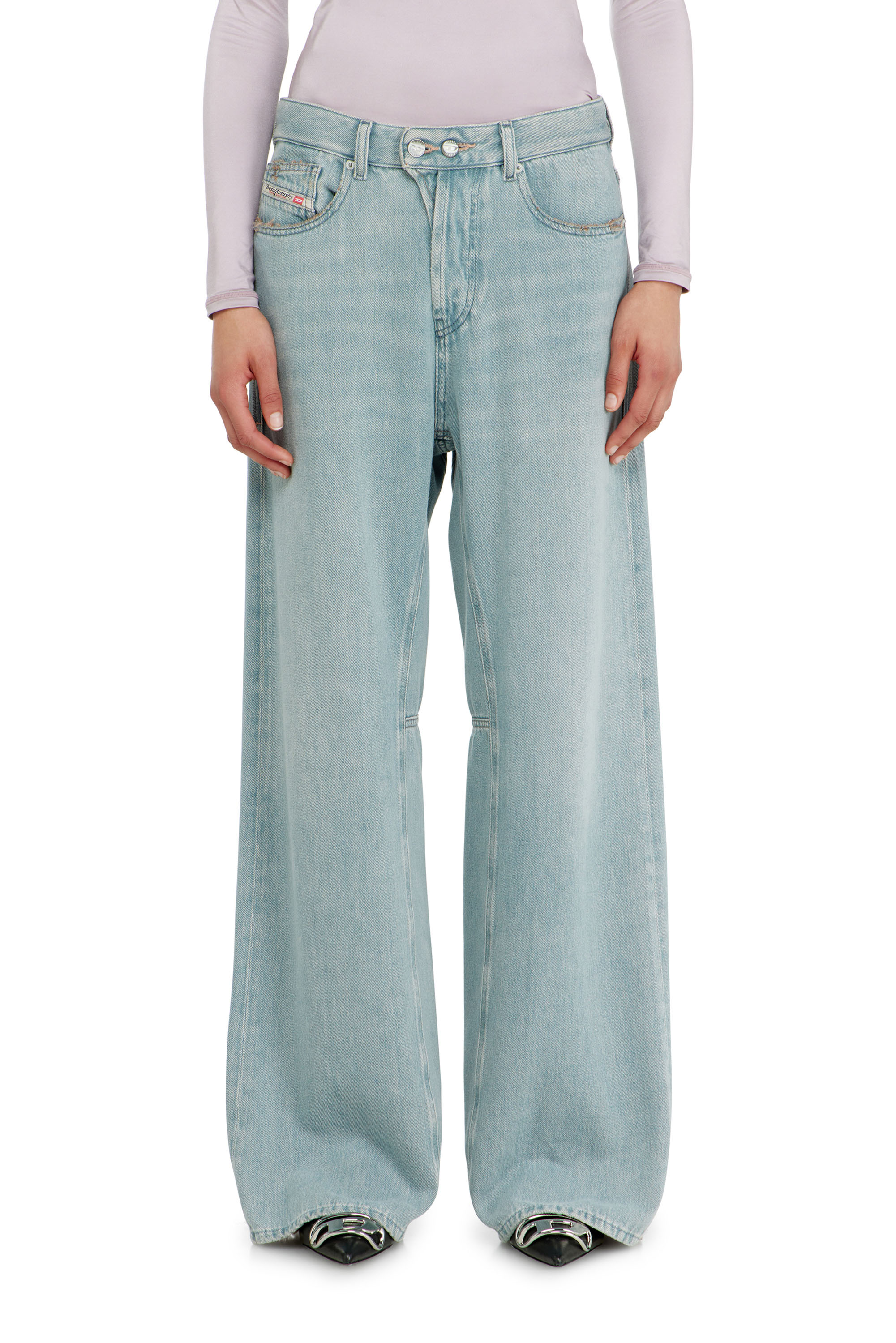 Diesel - Relaxed Jeans 1996 D-Sire 09P84 Femme, Bleu Clair - Image 4
