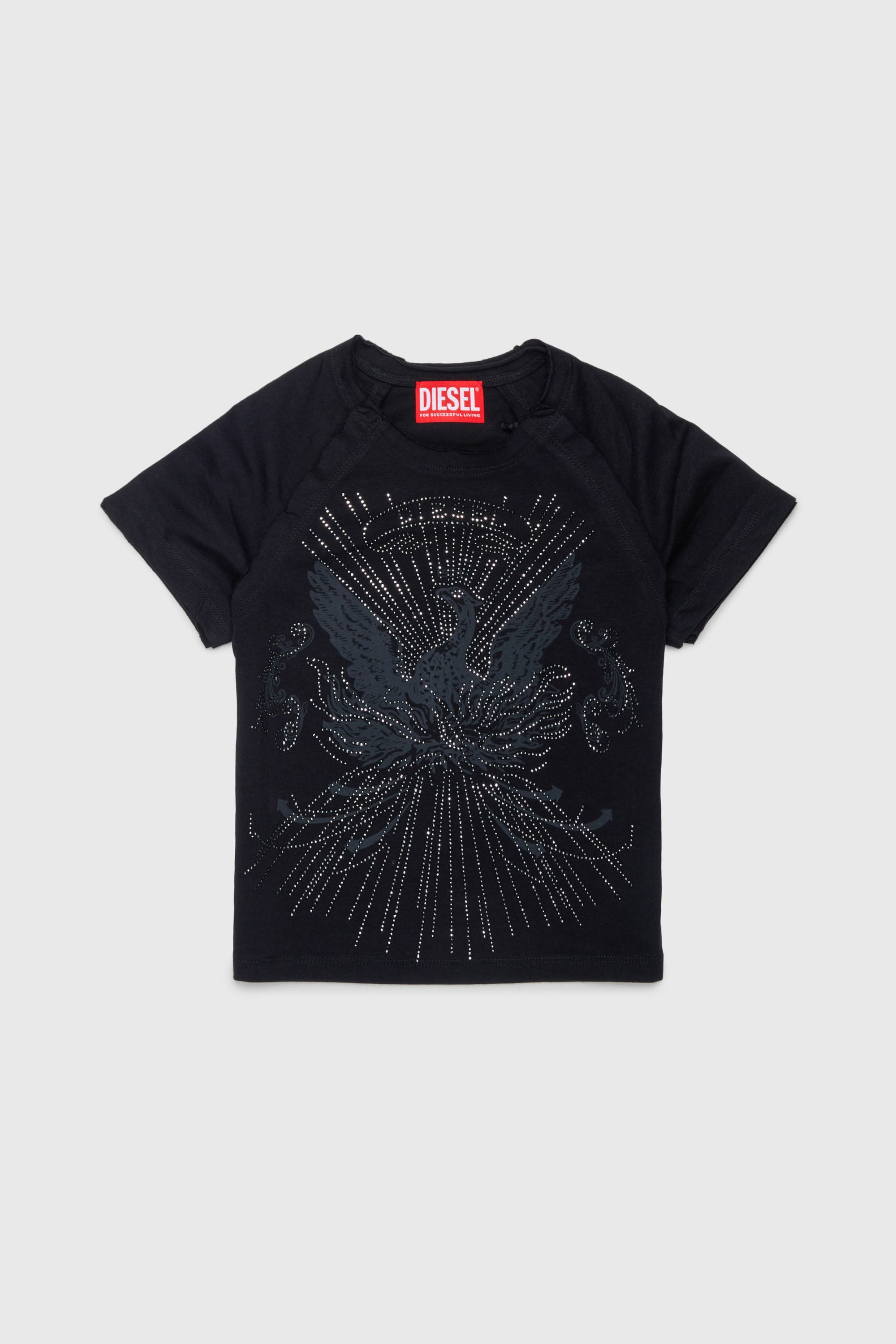 Diesel - TAROWEENA, T-shirt avec motif ph&eacute;nix orn&eacute; Femme in Noir - 1