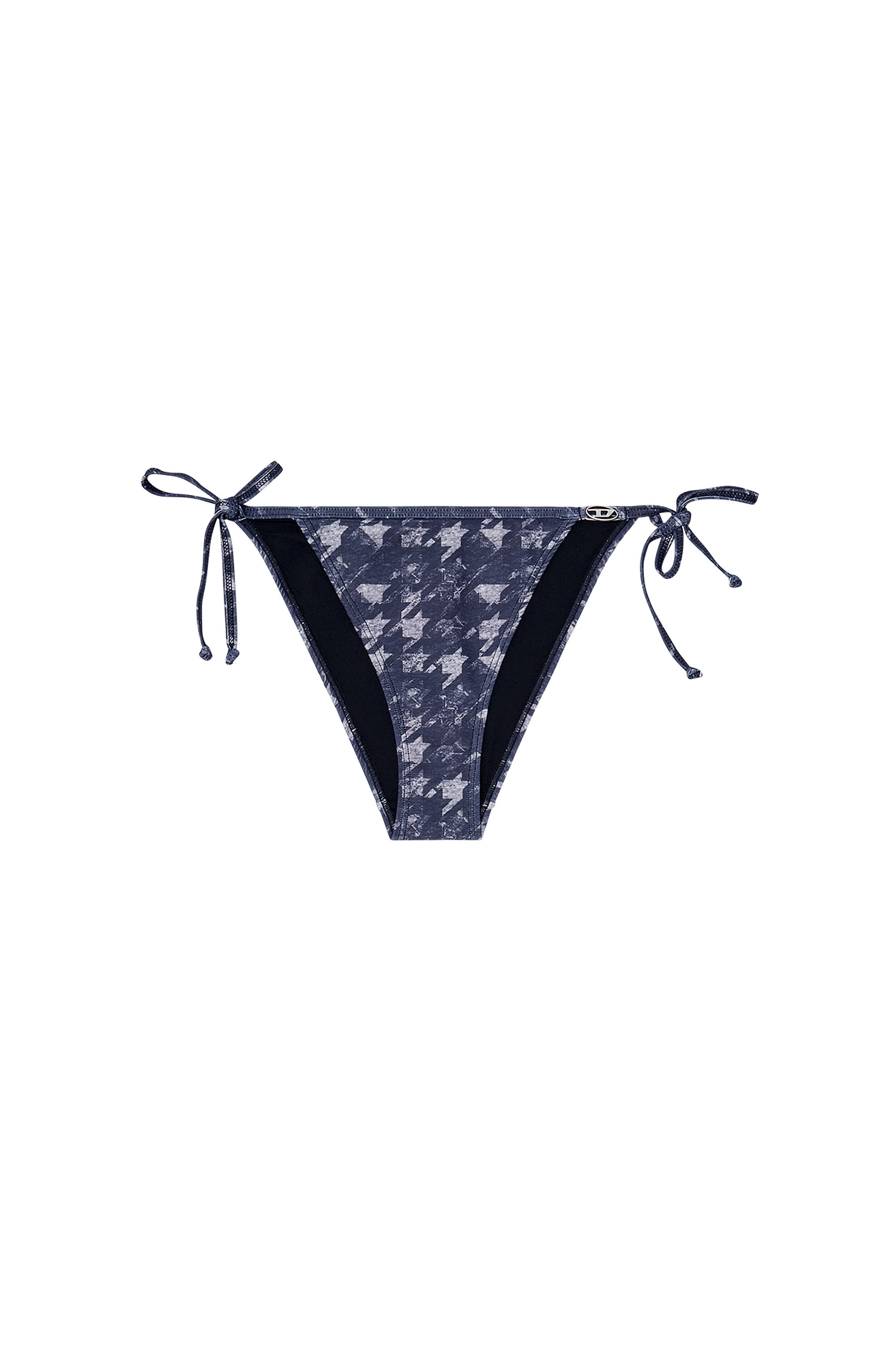 Diesel - BRIGITTES-DNM, Culotte de bikini &agrave; motif pied-de-poule avec liens lat&eacute;raux Femme in ToBeDefined - 3