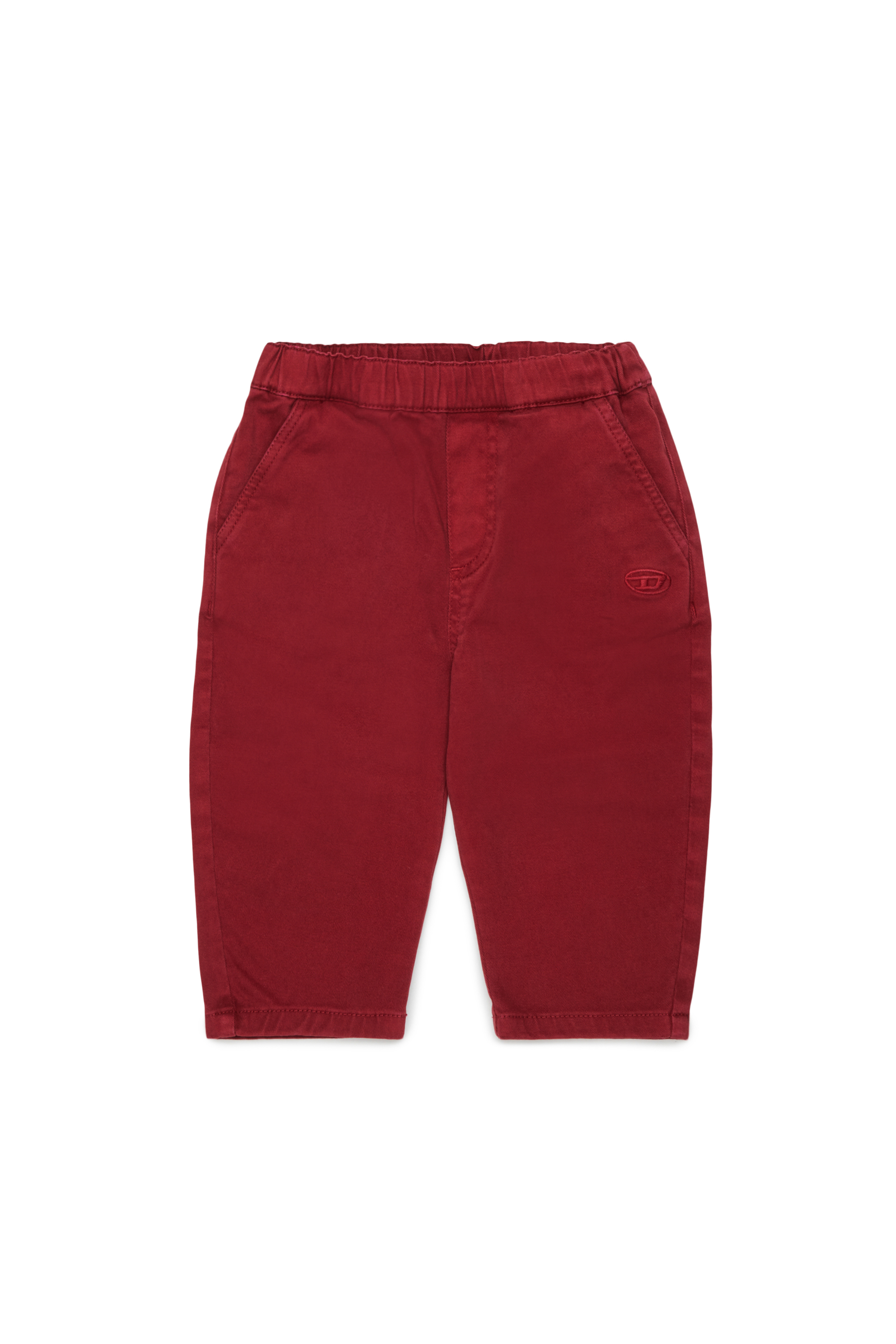 Diesel - PBADIB, Pantalon en coton avec broderie Oval D Femme in Rouge - 1