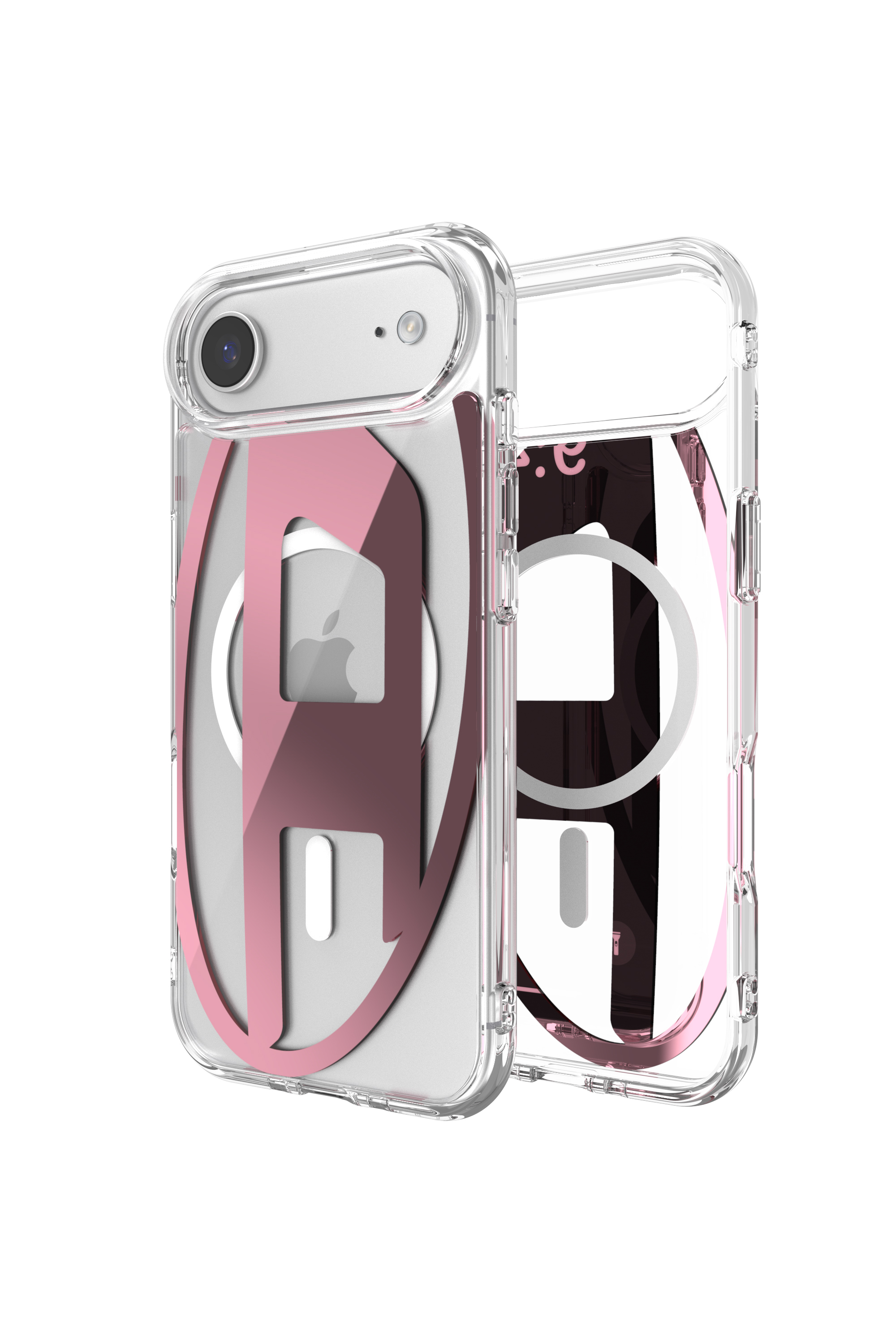 Diesel - 60420 AOP CASE, Étui métallique Oval D avec Magsafe pour iPhone 17 Air Mixte in Rose - 1