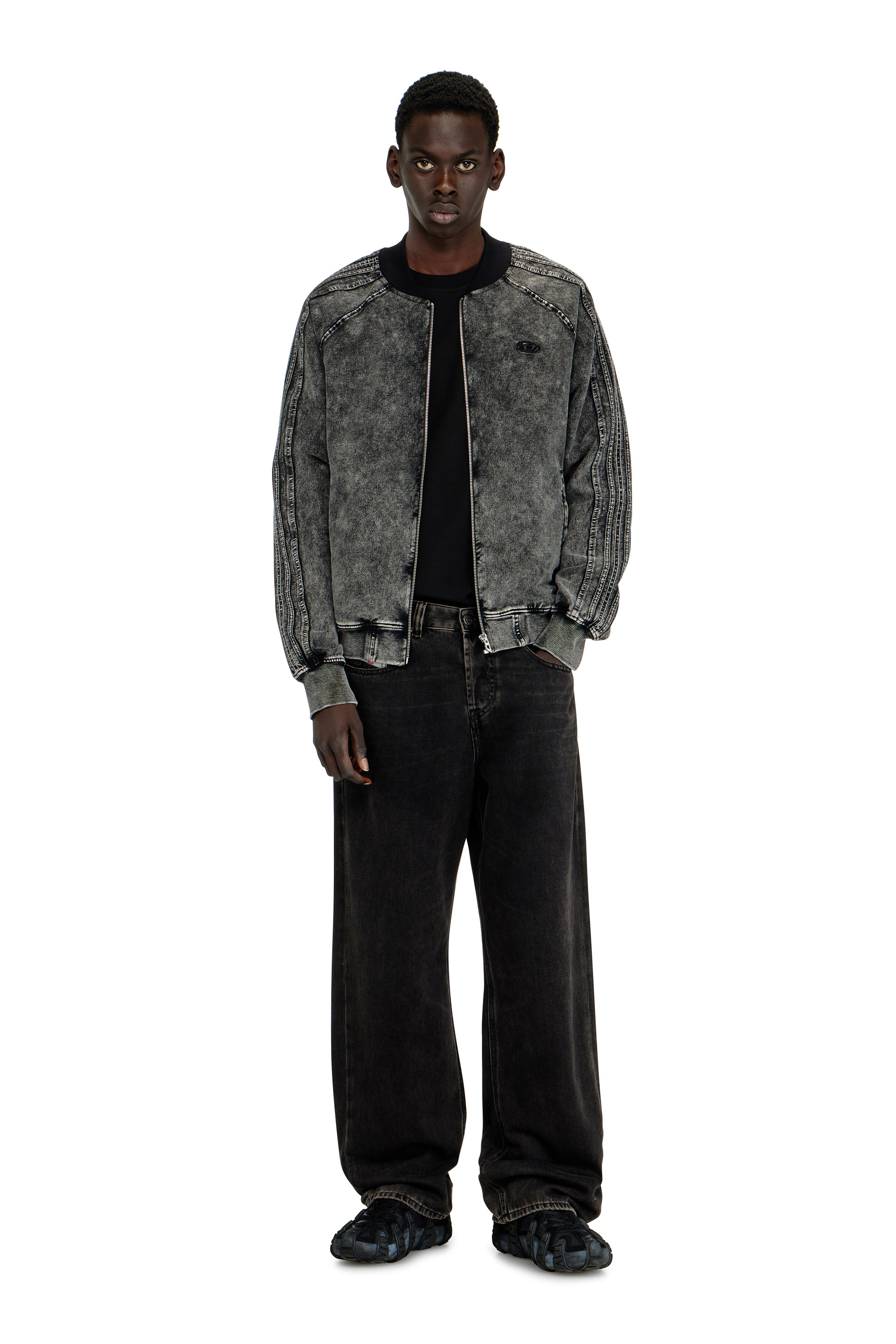 Diesel - Relaxed Jeans 2001 D-Macro 09I35 Homme, Noir/Gris fonc&eacute; - Image 1