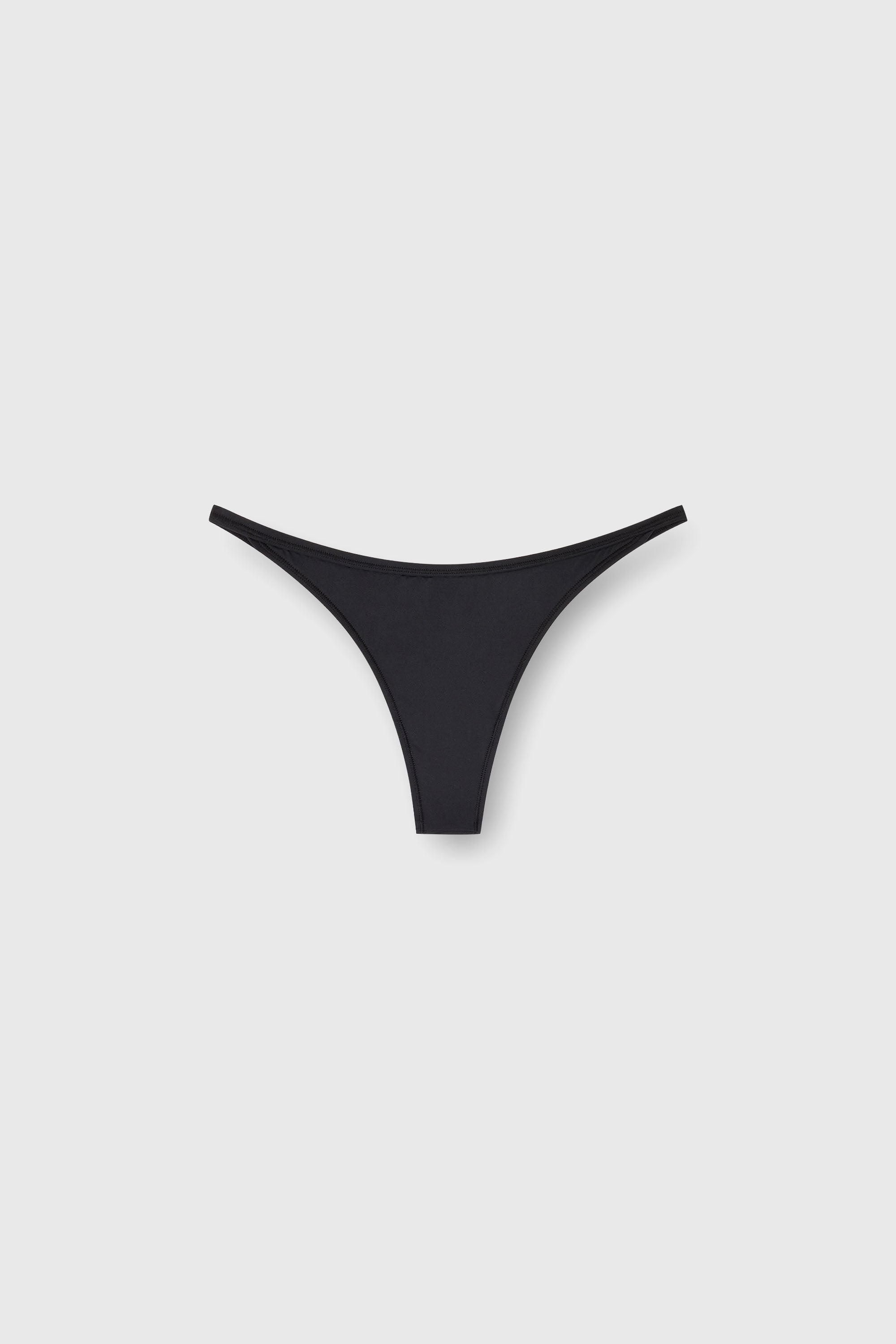 Diesel - ADRIENNE-UTLT, String en nylon avec d&eacute;tail m&eacute;tallique Oval D Femme in Noir - 2