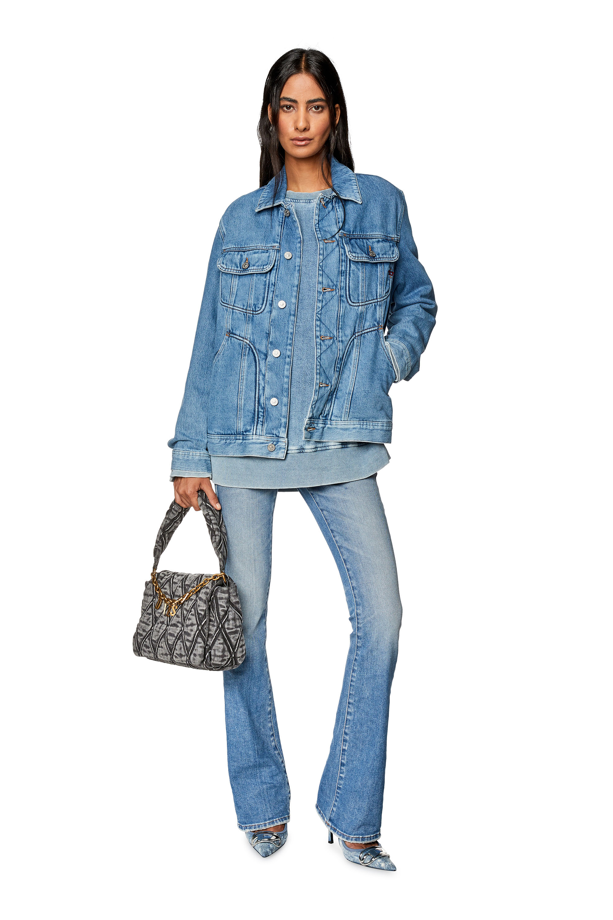 Diesel - Bootcut and Flare Jeans 1969 D-Ebbey 09G70, Bleu Clair - Image 1