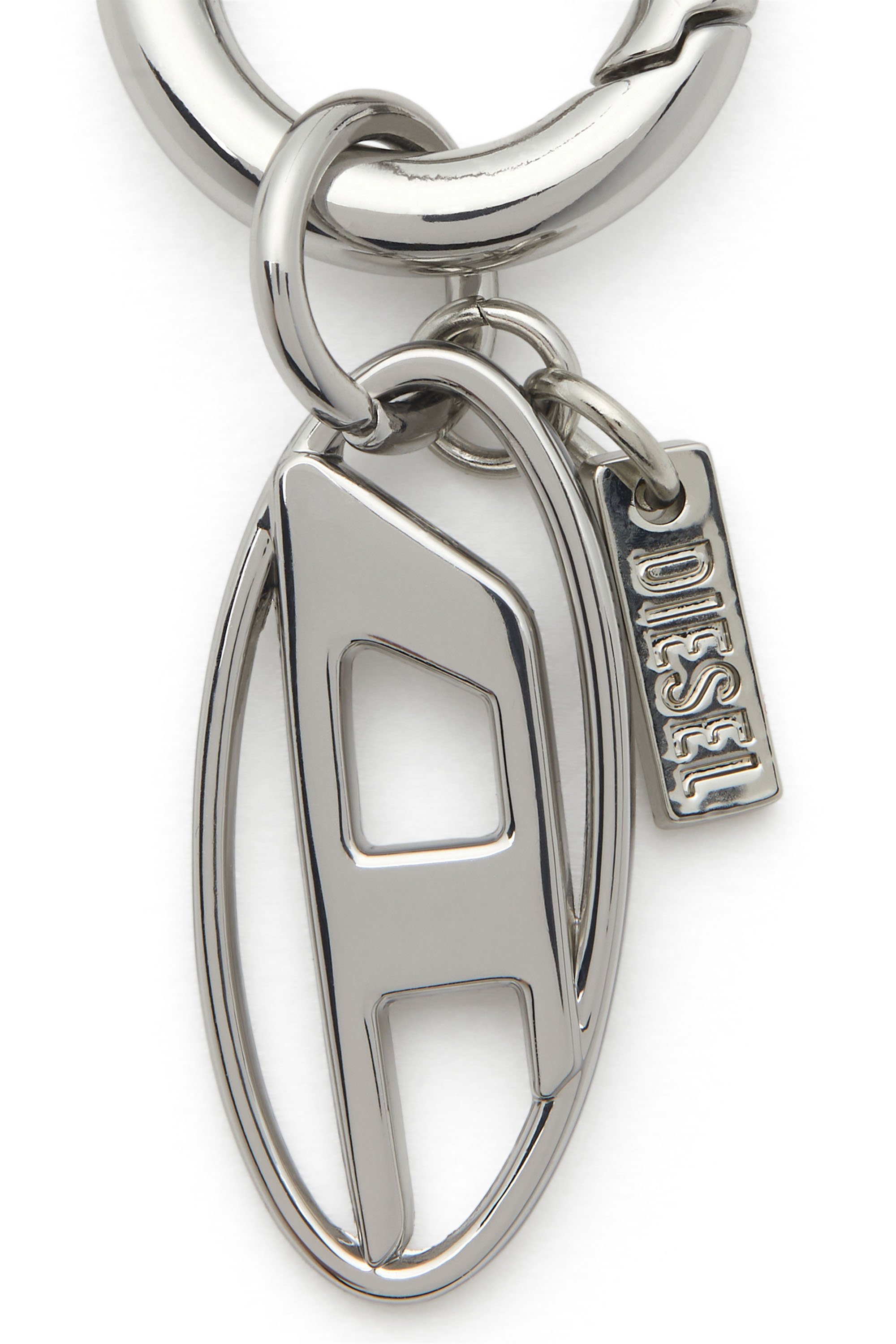 Diesel - CHARM-OVAL D, Charm en métal avec pendentif ovale D Mixte in Gris argenté - 2