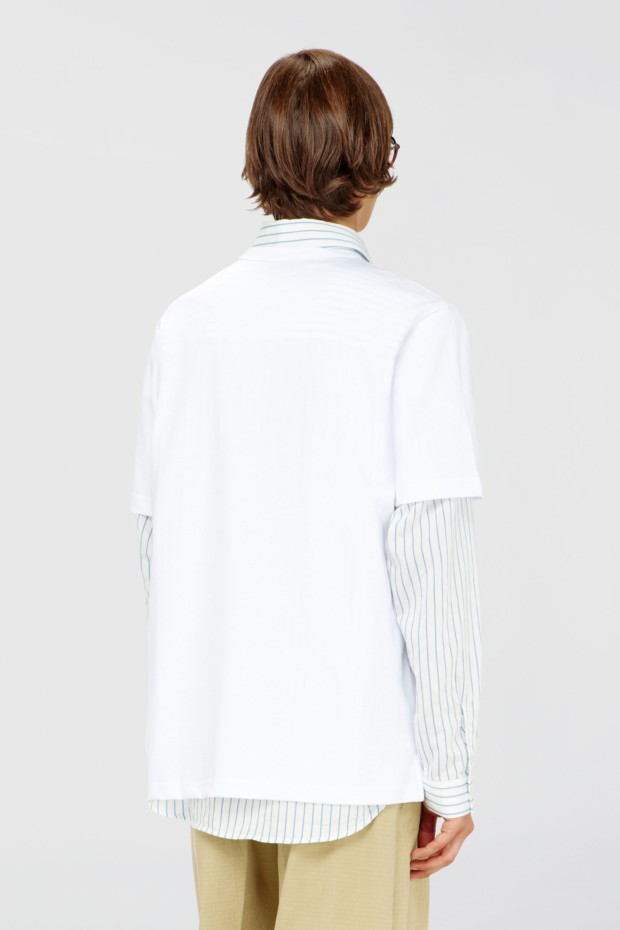 Diesel - T-ADJUST-OD, T-shirt avec logo Oval D m&eacute;tallis&eacute; Homme in Blanc - 4