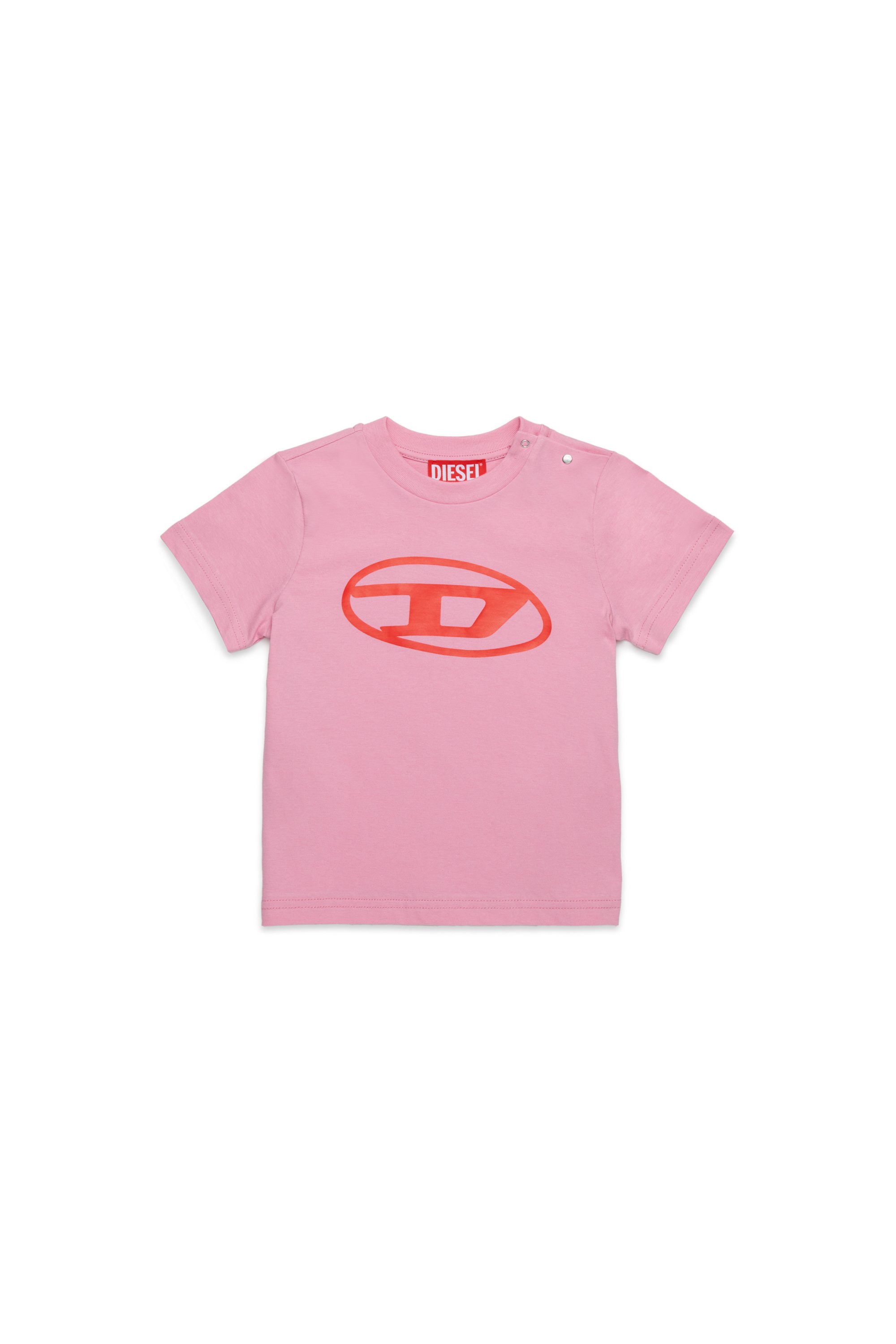 Diesel - TCERB, T-shirt avec logo Oval D Mixte in Rose - 1