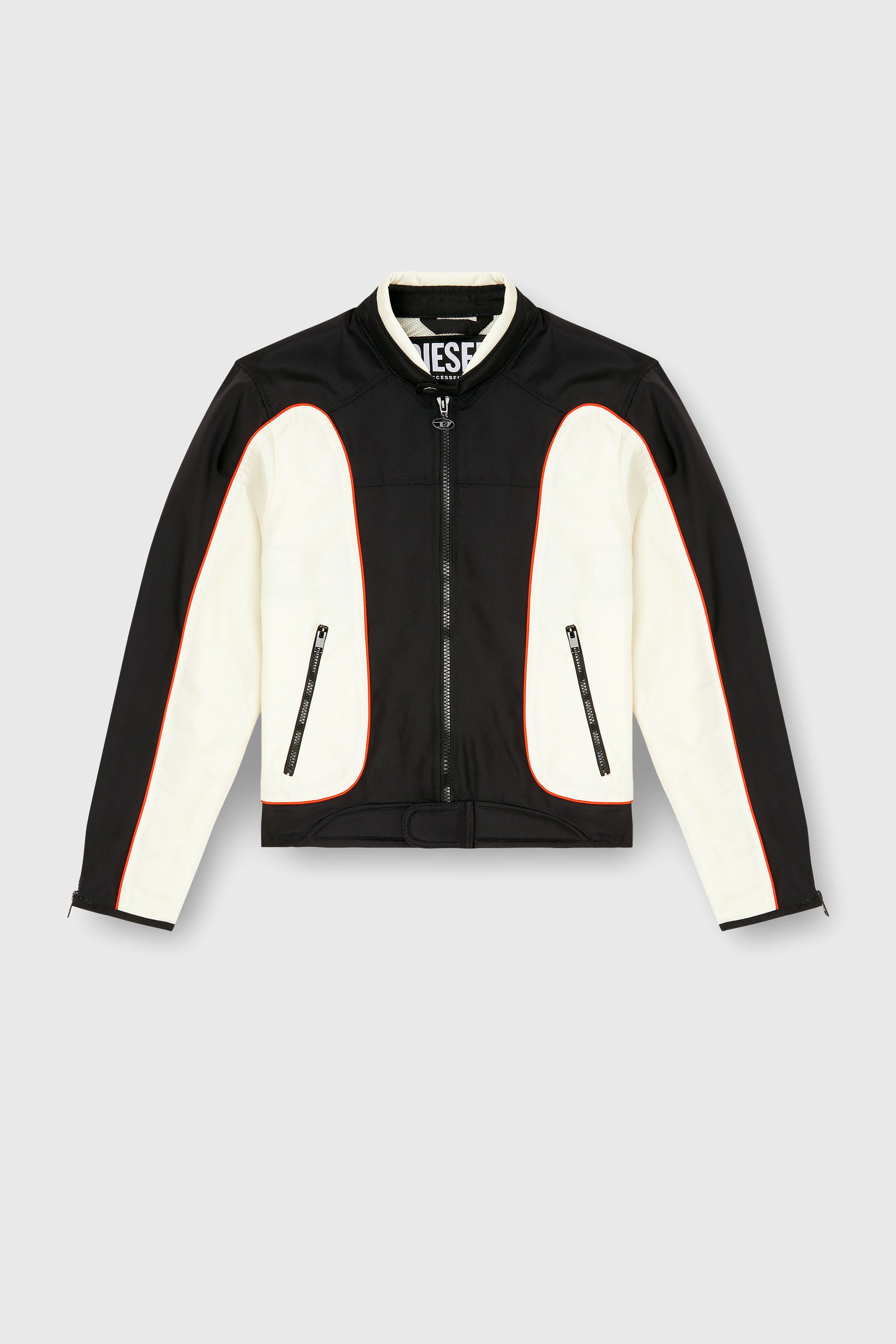 Diesel - J-BLINK-A, Veste biker color-block avec passepoil Homme in Polychrome - 2