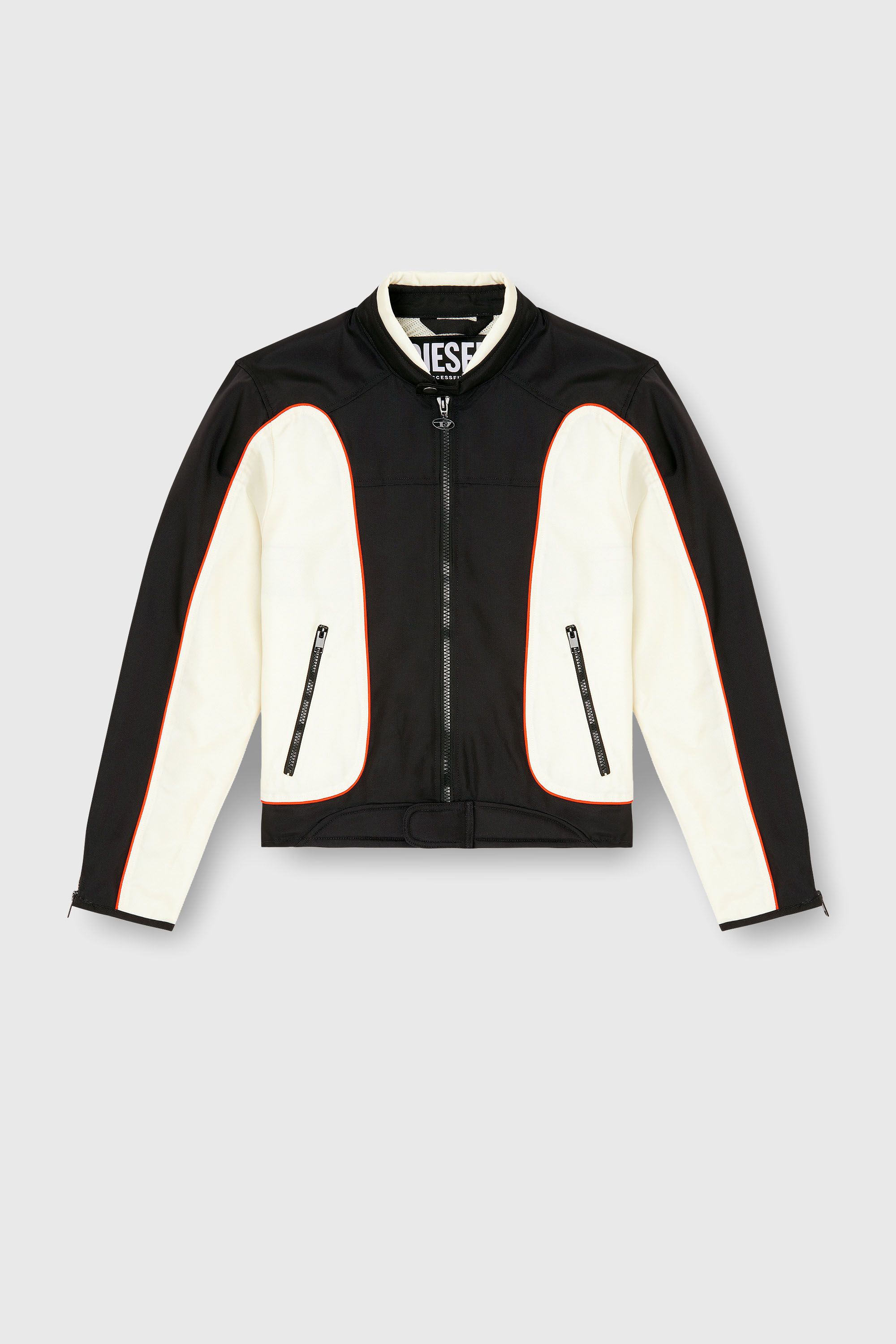Diesel - J-BLINK-A, Veste biker color-block avec passepoil Homme in Polychrome - 2