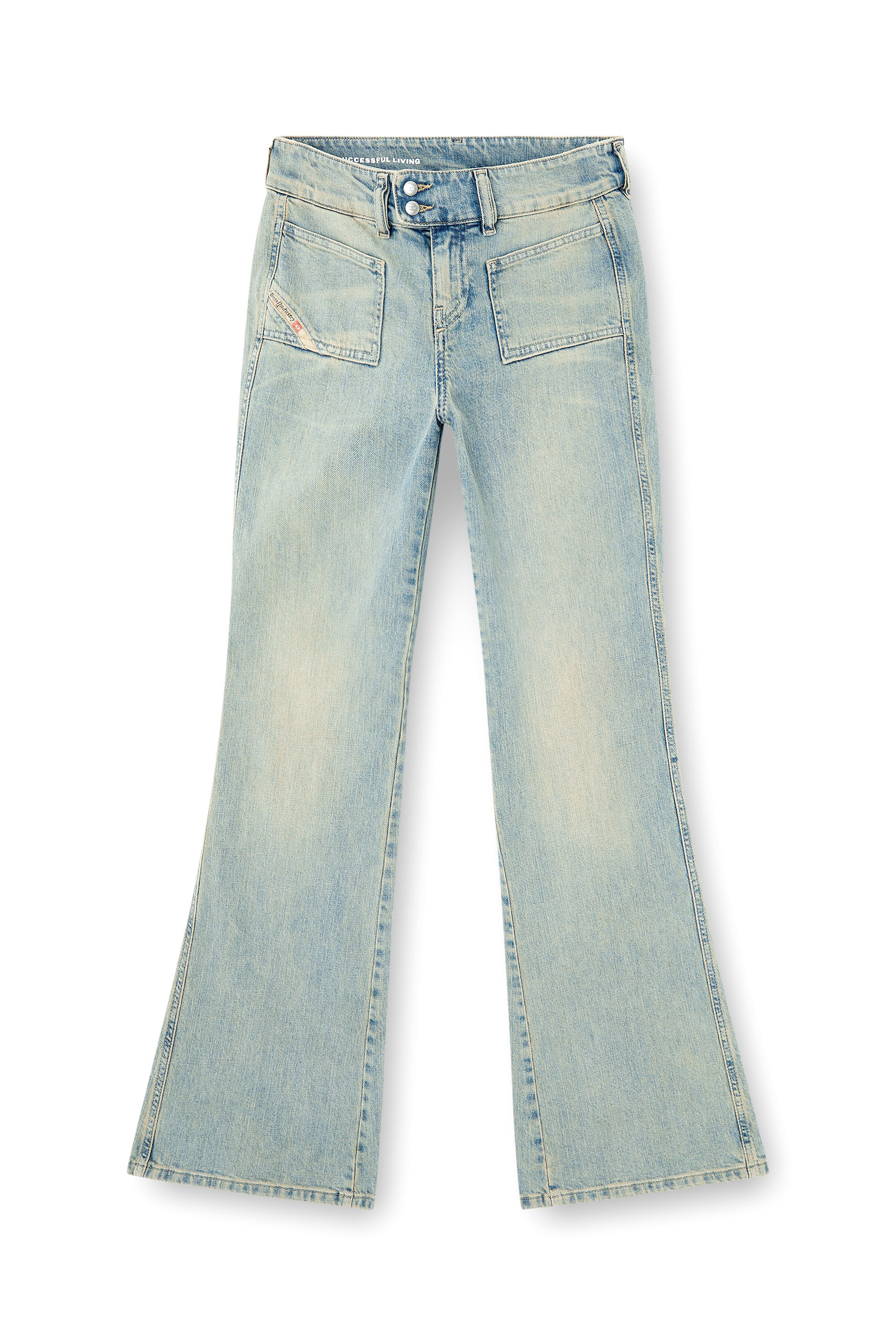 Diesel - Bootcut Jeans D-Hush 09N33 Femme, Bleu moyen - Image 3