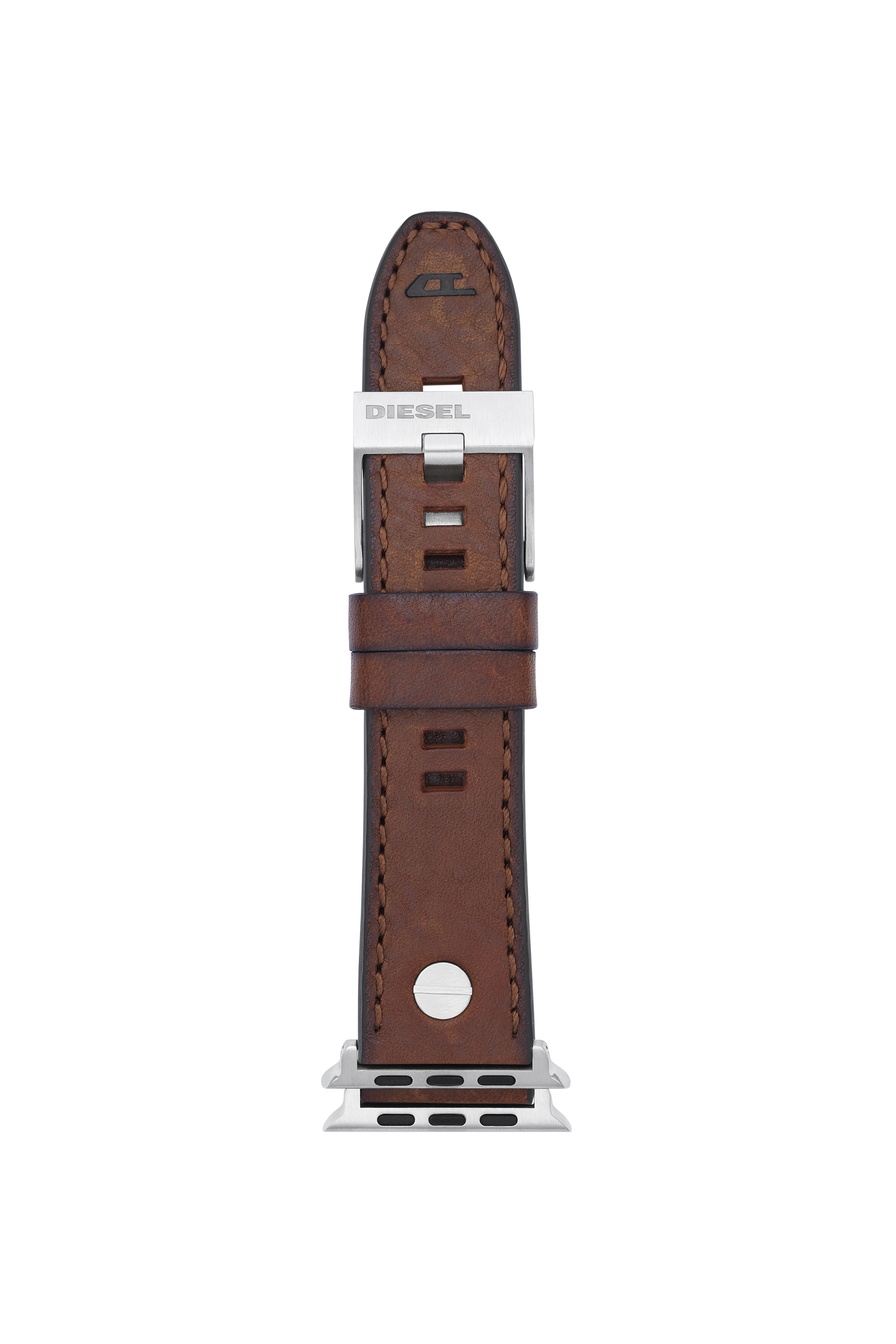 Diesel - DSS002, Bracelet en cuir pour Apple Watch&reg;, 42mm, 44mm, 45mm Mixte in Marron - 1