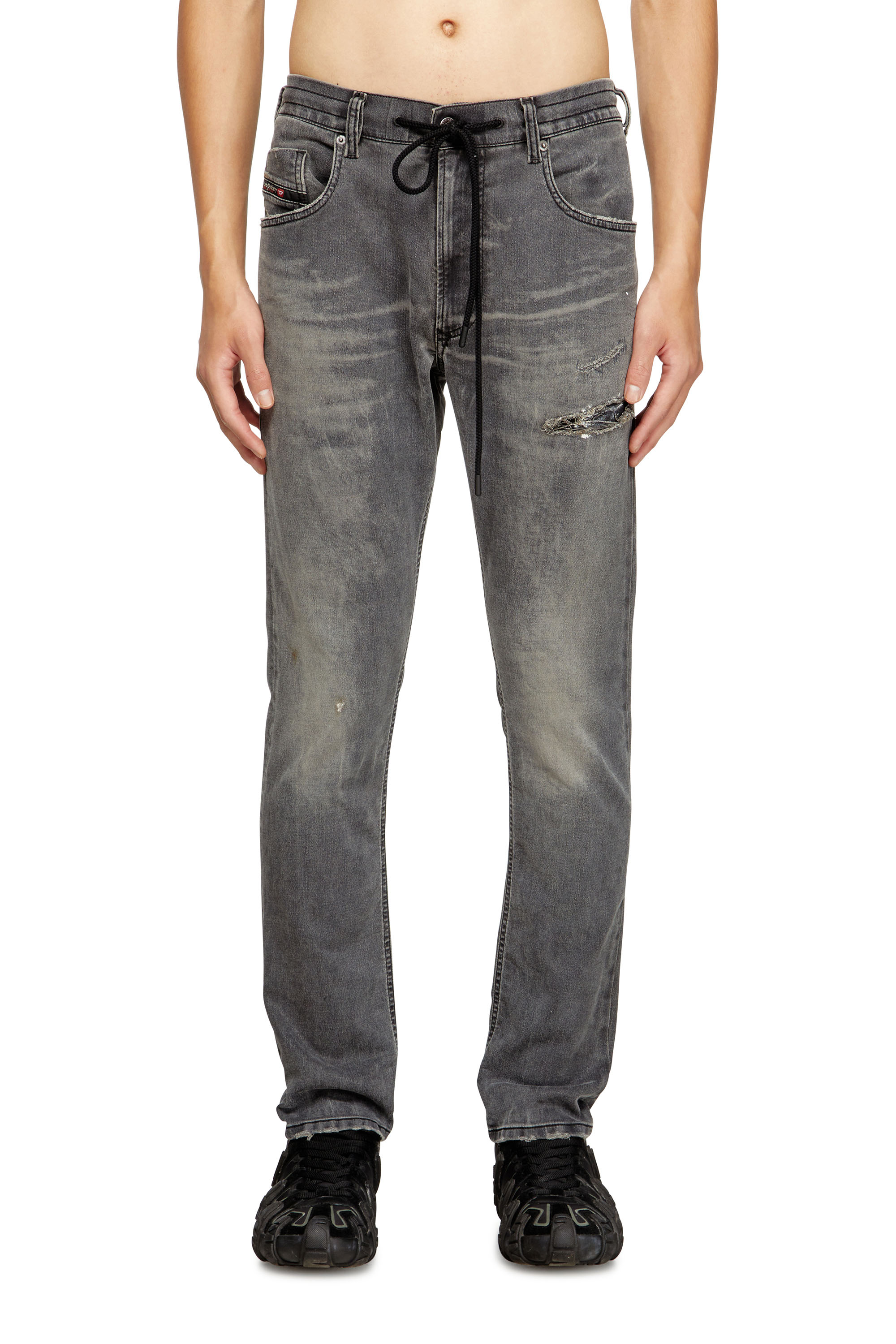 Diesel - Regular 2032 D-Krooley Joggjeans® 068SB Homme, Noir/Gris foncé - Image 1