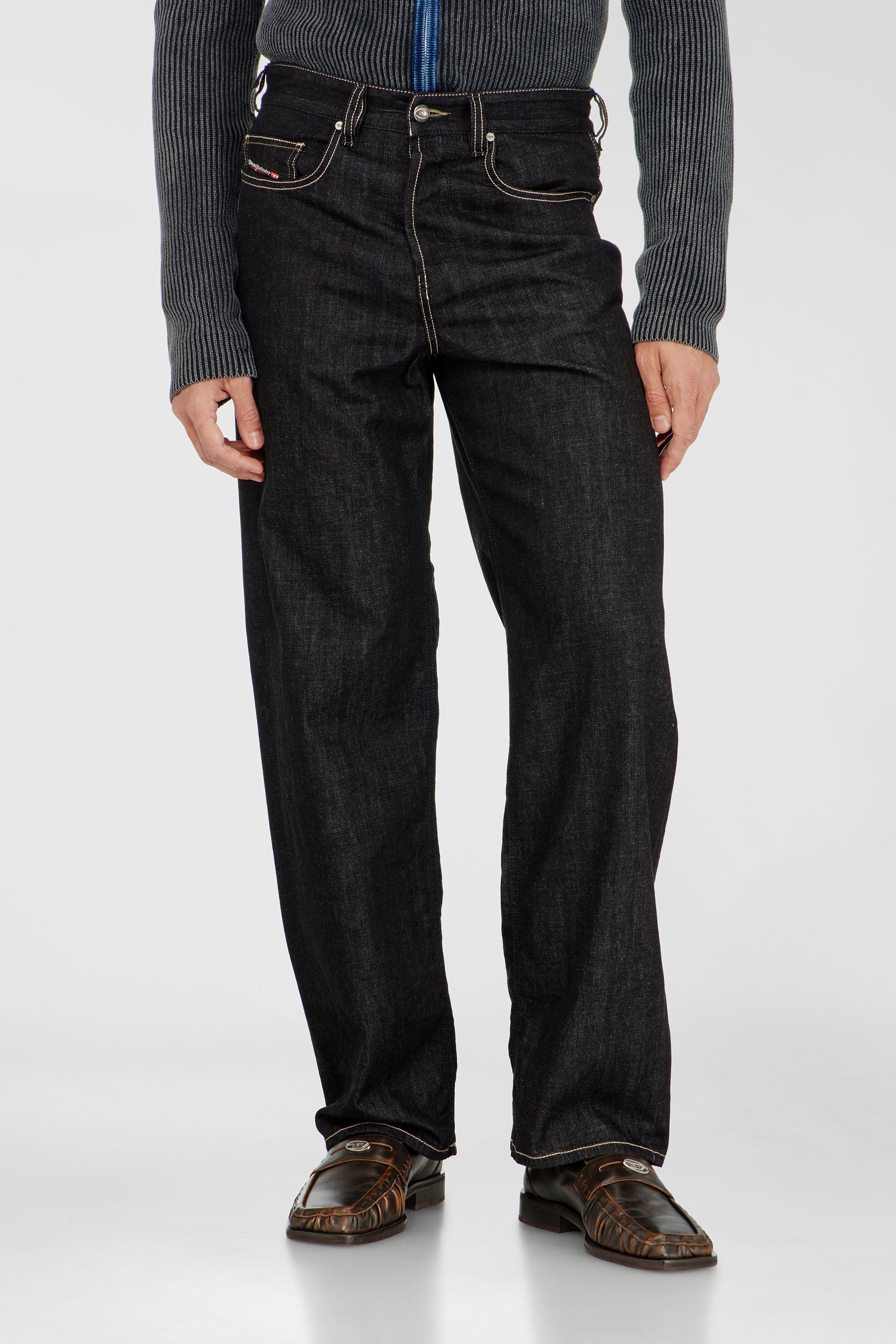 Diesel - Relaxed Jeans 2001 D-Macro 09R42 Homme, Noir/Gris fonc&eacute; - Image 1