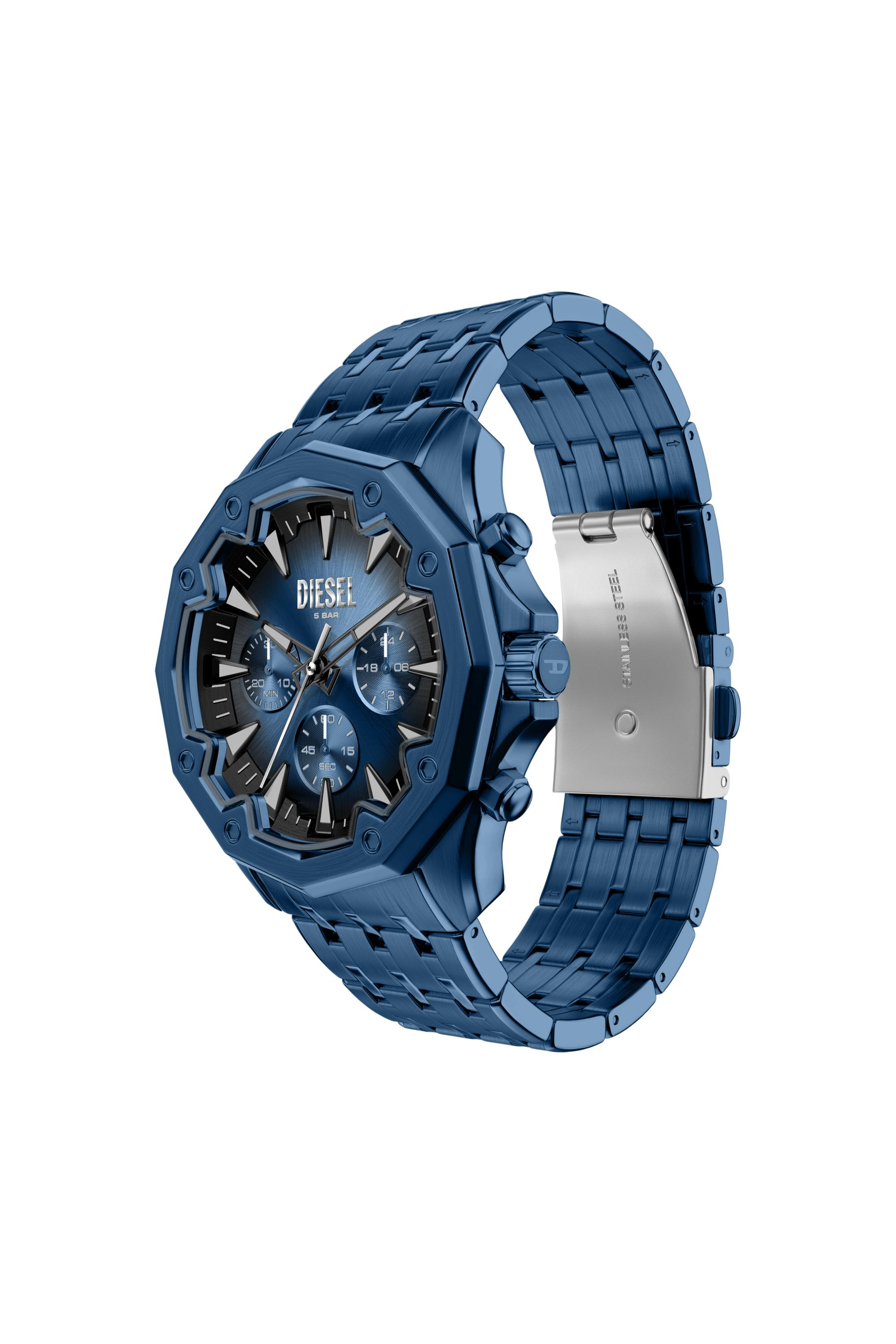 Diesel - DZ4705 WATCH, Montre Stinger en acier inoxydable bleu Homme in Bleu - 2