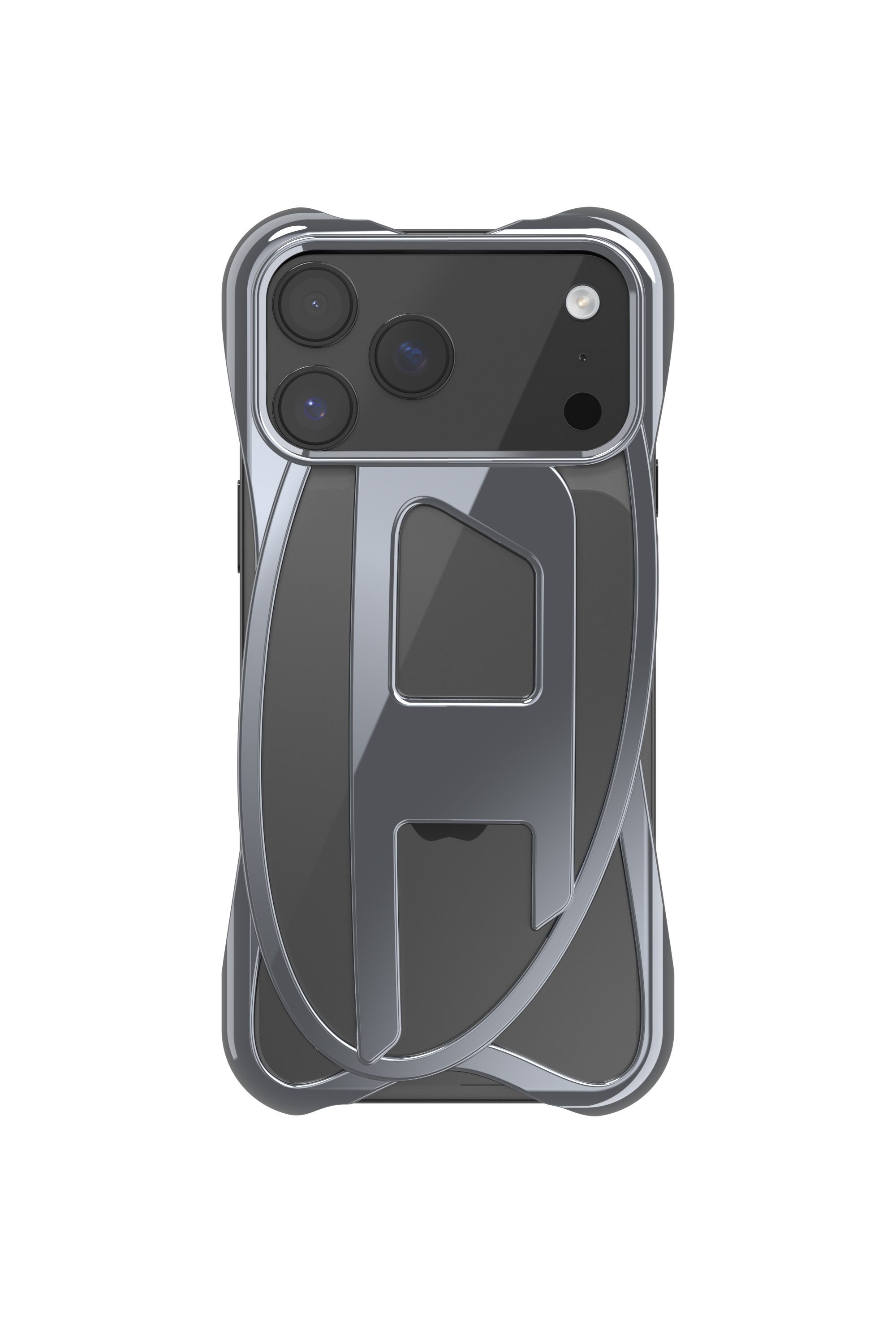 Diesel - 60446  D FRAME CASE, Étui brillant Caged D pour iPhone 17 Pro Max Mixte in Gris - 2