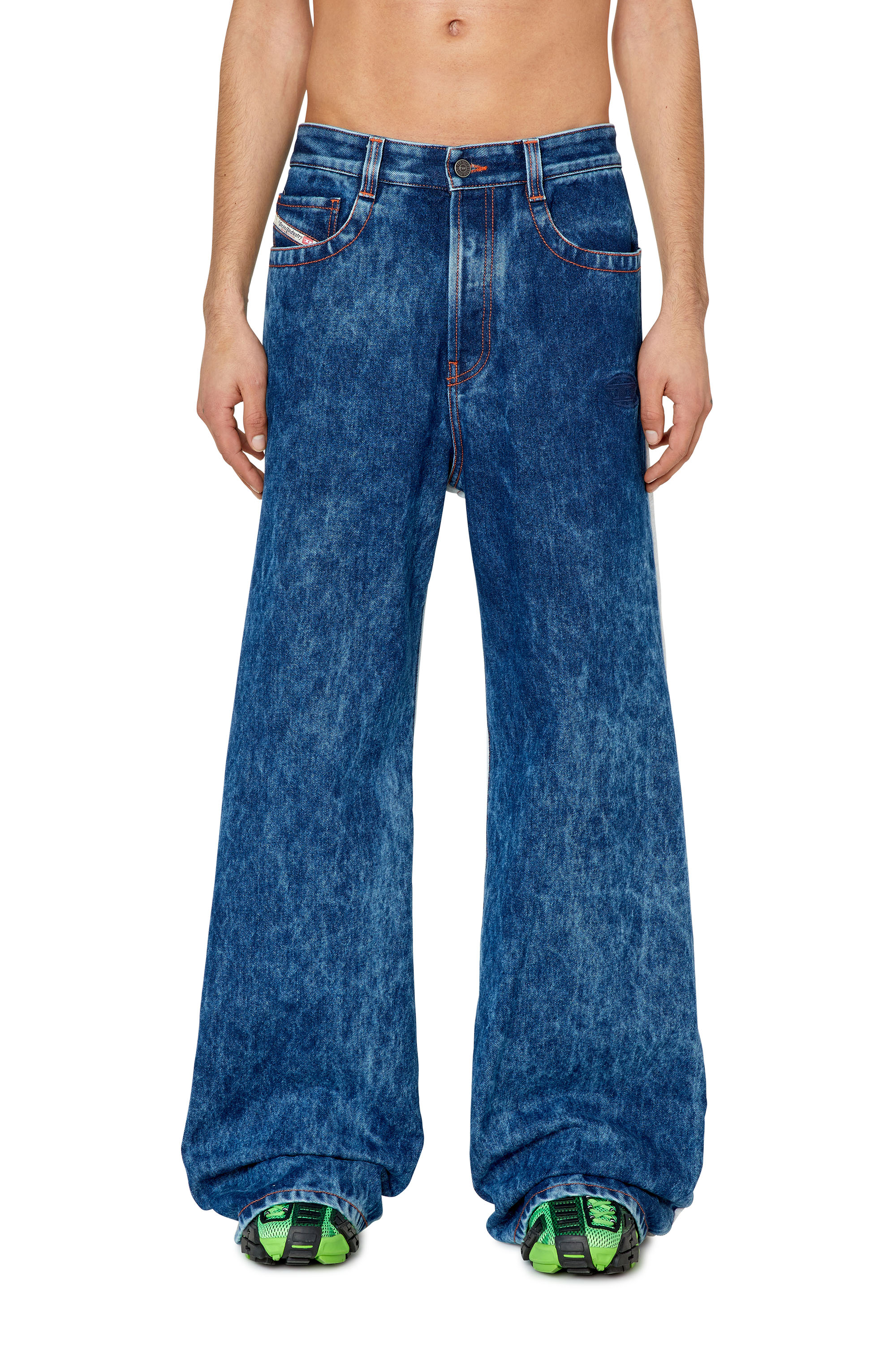 Diesel - D-Riser 0EMAD Straight Jeans, Bleu Foncé - Image 1