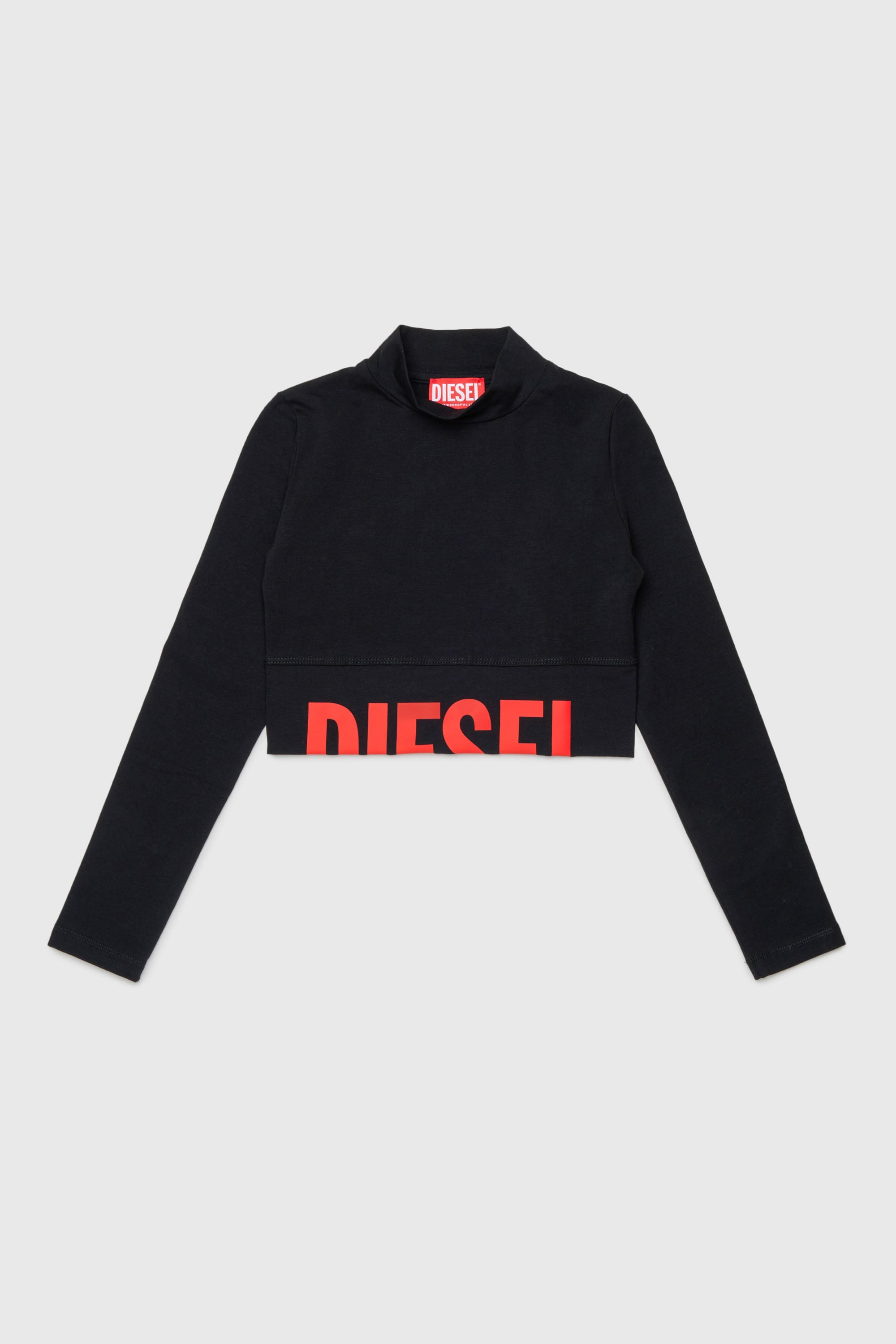 Diesel - TCEFILS, Crop top avec logo d&eacute;coup&eacute; Femme in Noir - 1