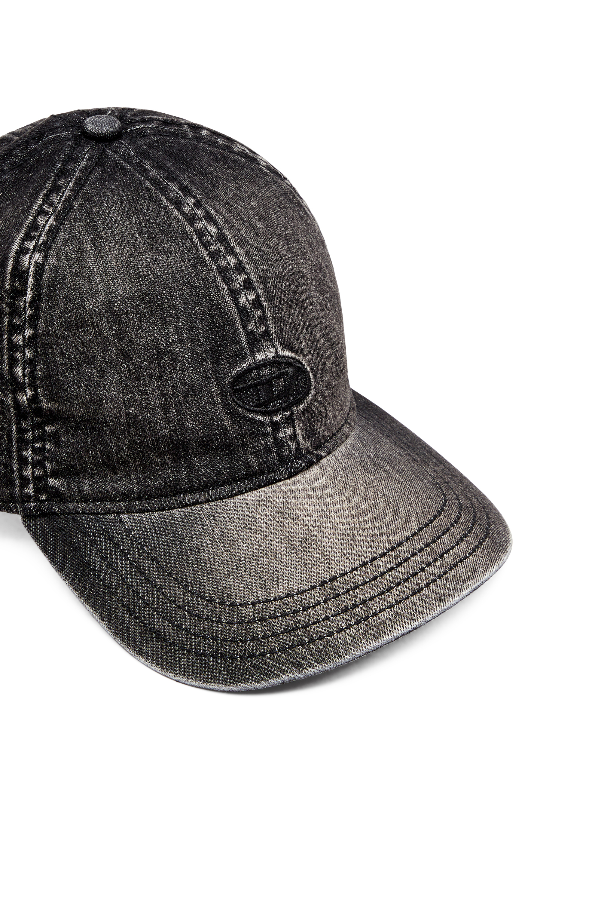 Diesel - C-GABLE-BLACK, Casquette en denim stretch noir clair Homme in Noir - 4