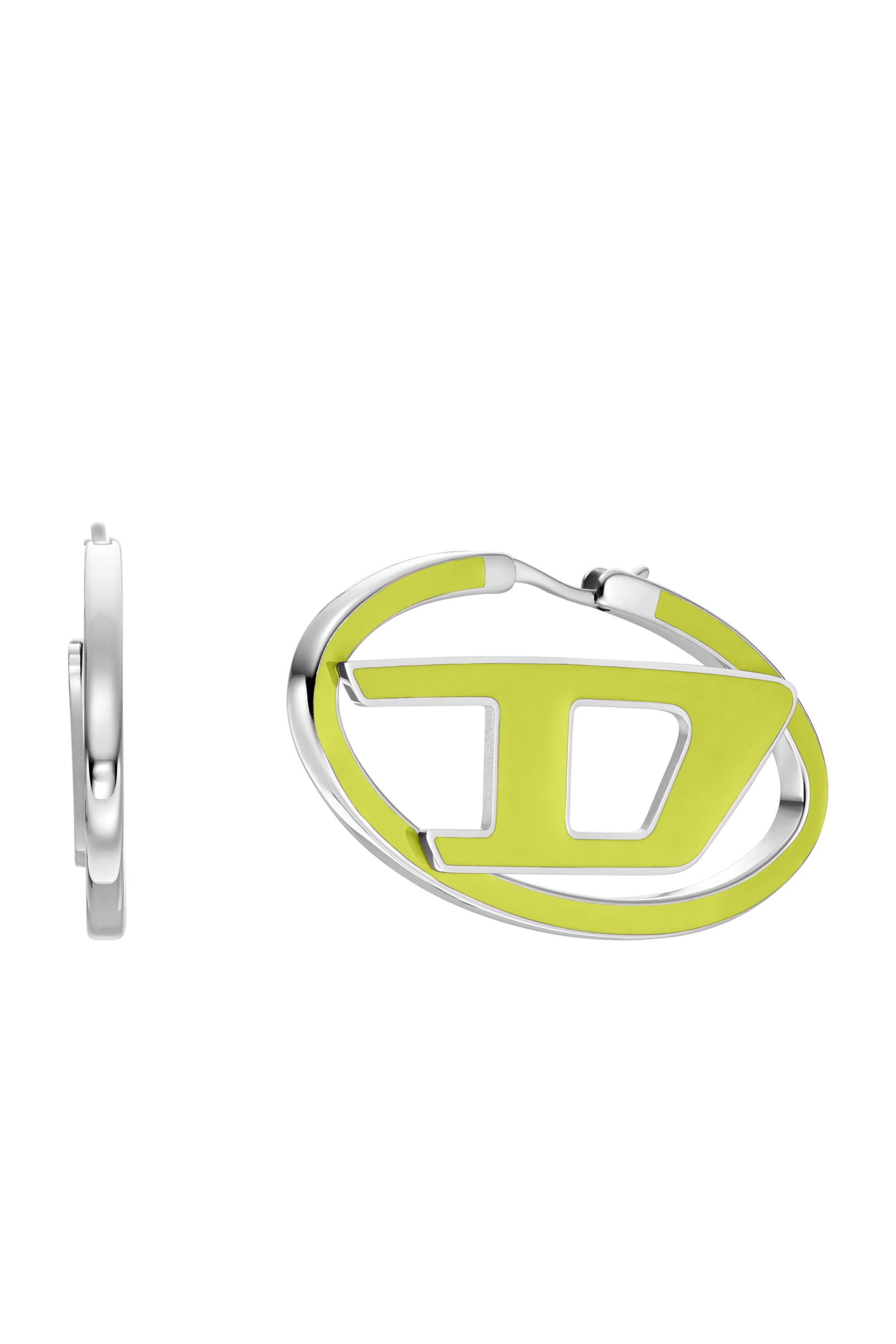 Diesel - DX1505, Unisex Stainless steel hoop earrings in Yellow - Image 1