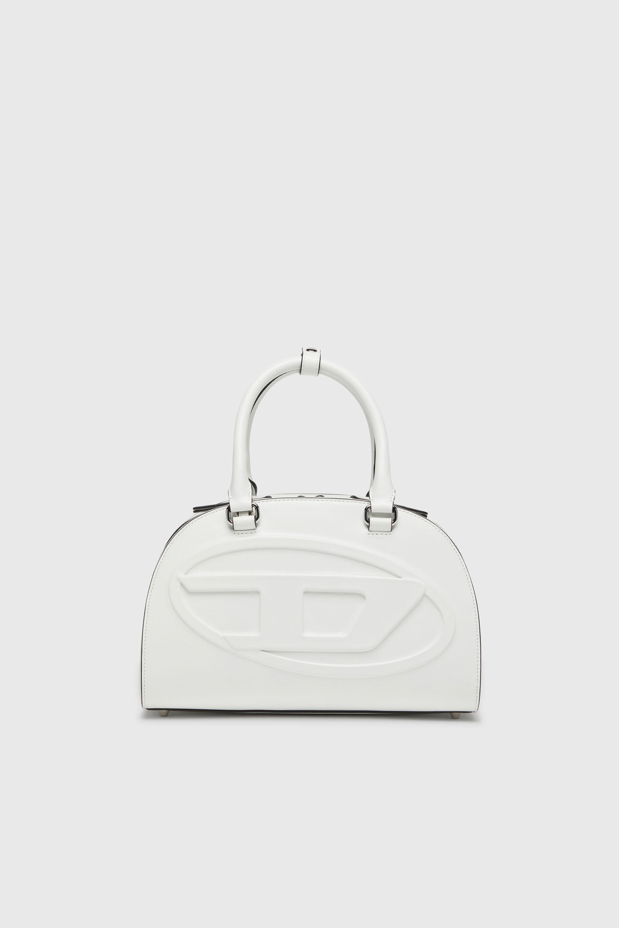 Diesel - 1DR DOME TOP HANDLE, 1DR Dome-Sac bowling en cuir Femme in Blanc - 1