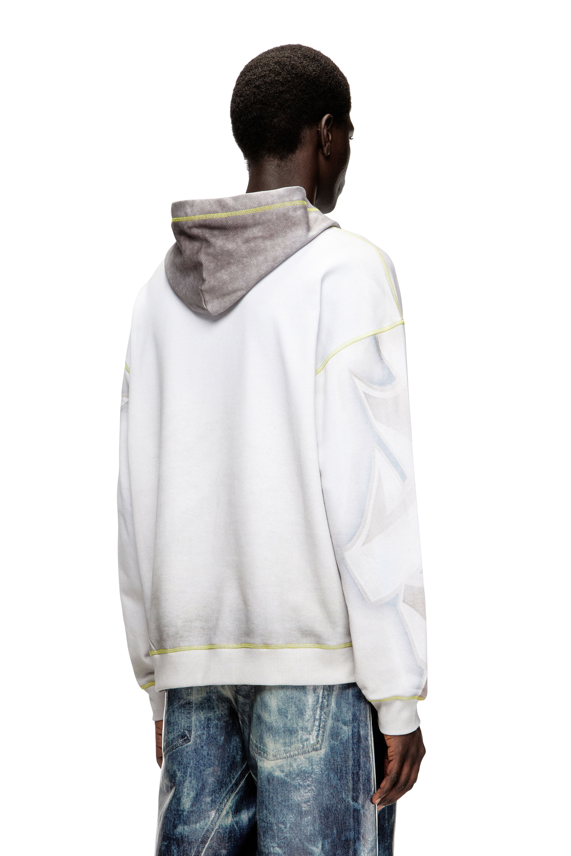 Diesel - S-BOXT-HOOD-SHOW, Sweat-shirt à capuche avec imprimé graffiti Homme in Gris - 4