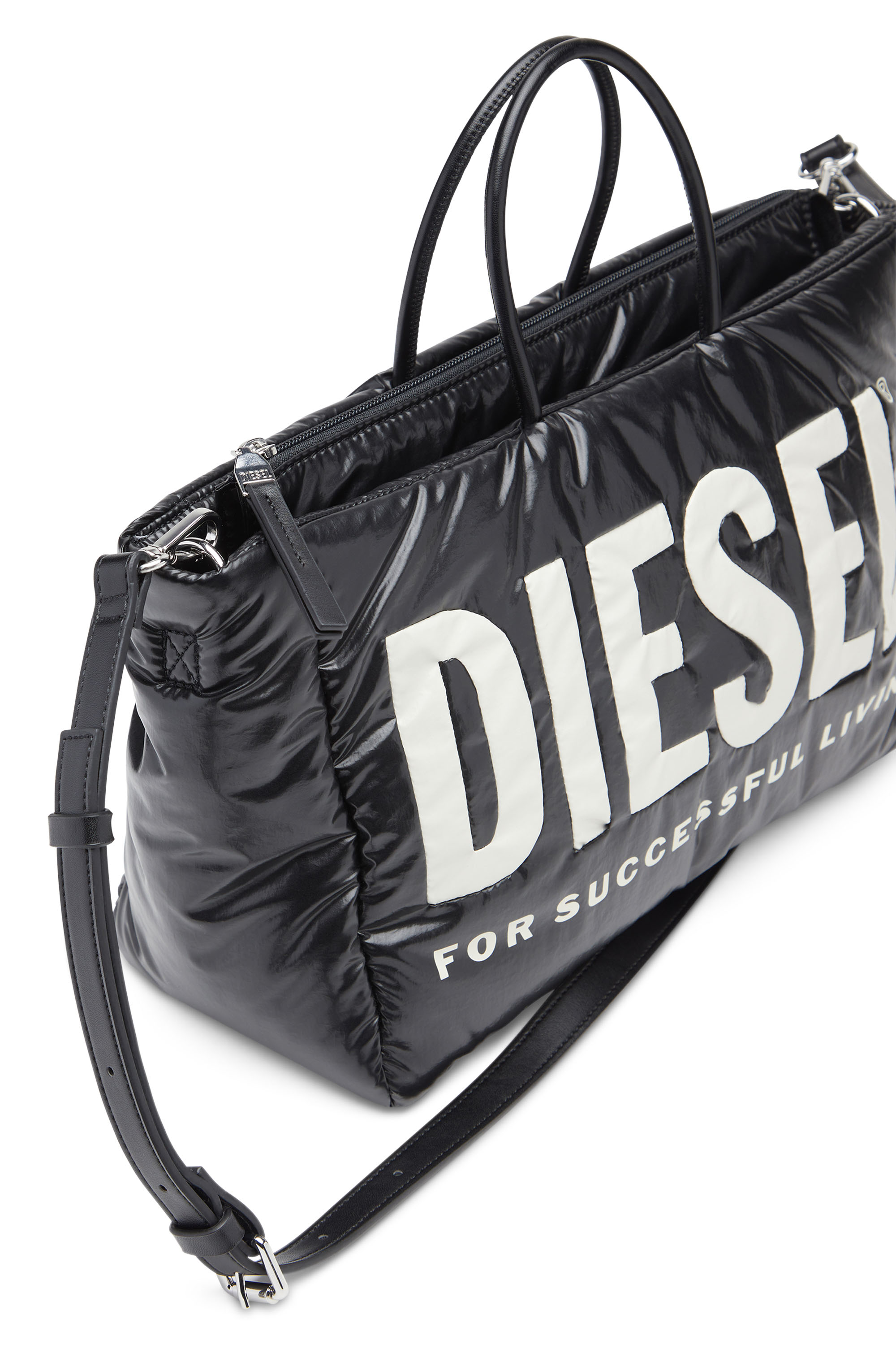 Diesel - PUFF DSL TOTE M X, Noir - Image 5