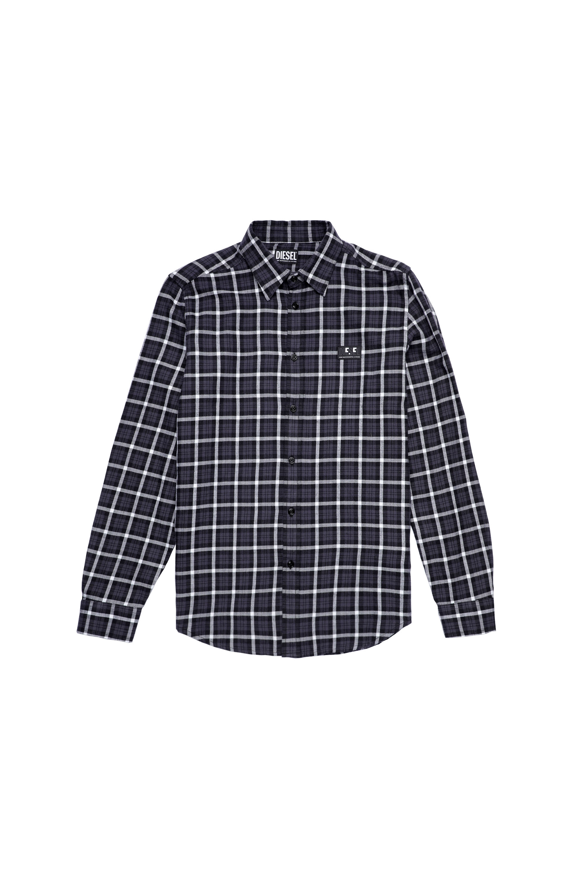 S-MOI-CHK-A, Blanc/Noir - Chemises