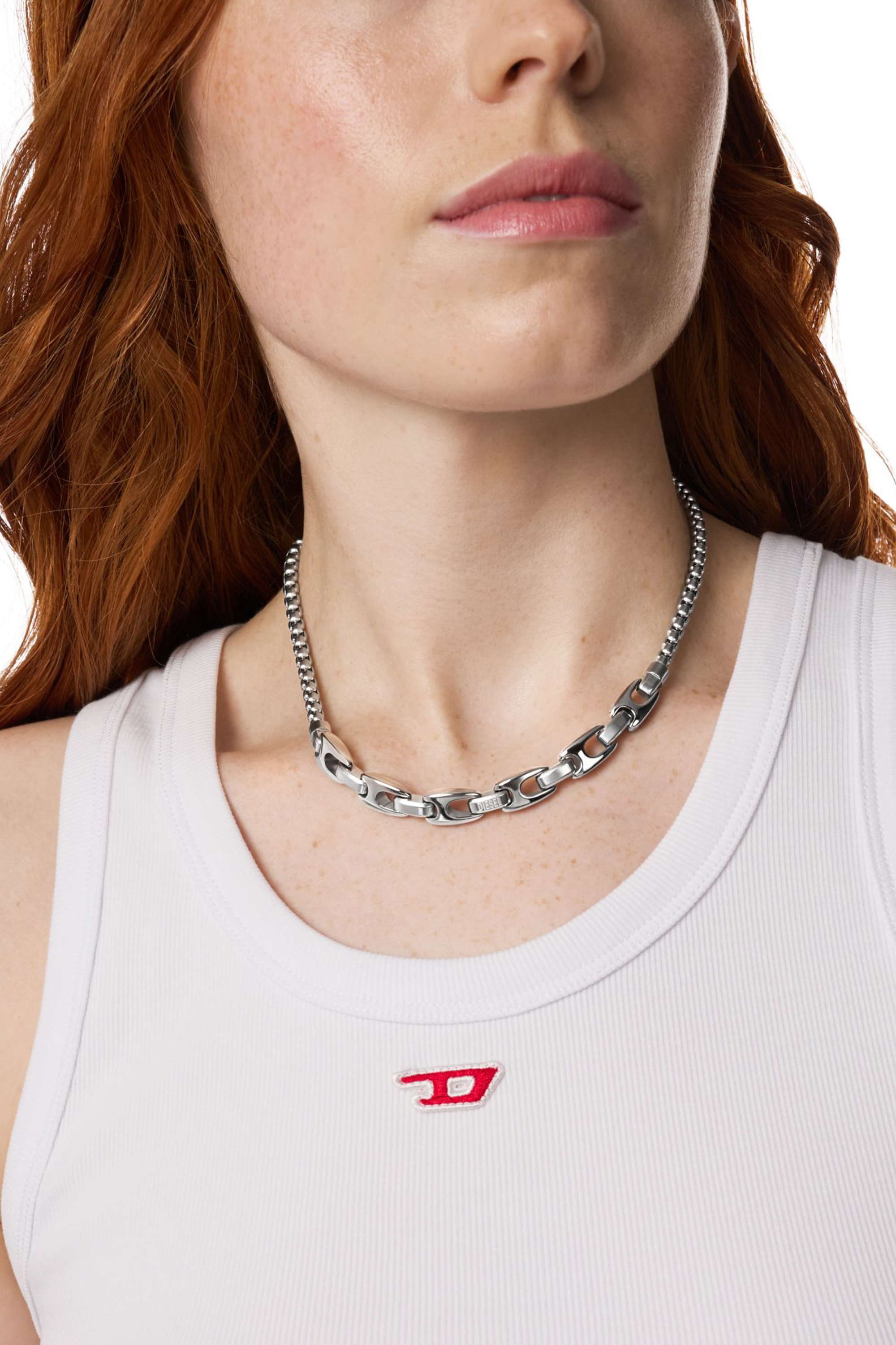 Diesel - DX1650040 JEWELLERY, Boucles d'oreilles pendantes en acier inoxydable Mixte in Gris argenté - 3