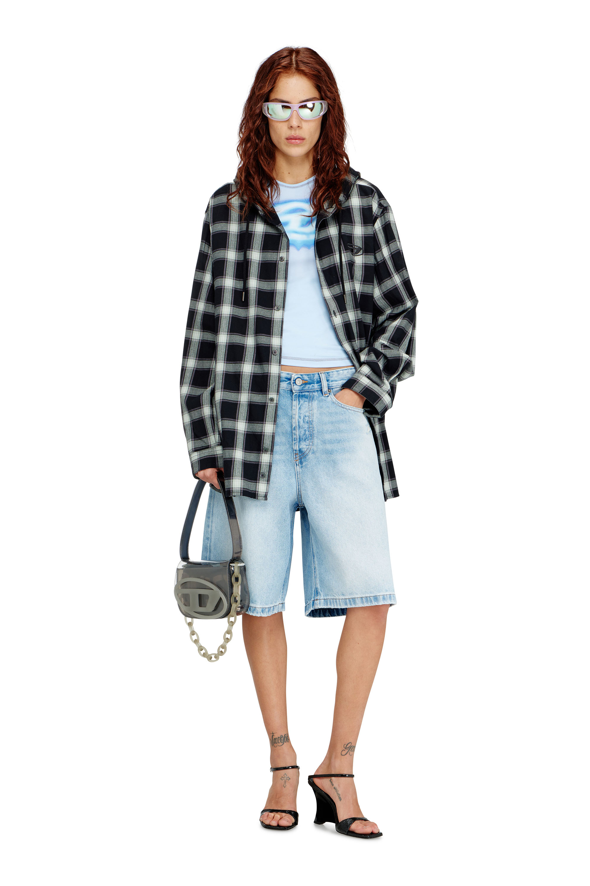 Diesel - DE-SIRE-SHORT, Short en denim d&eacute;truit Femme in ToBeDefined - 2