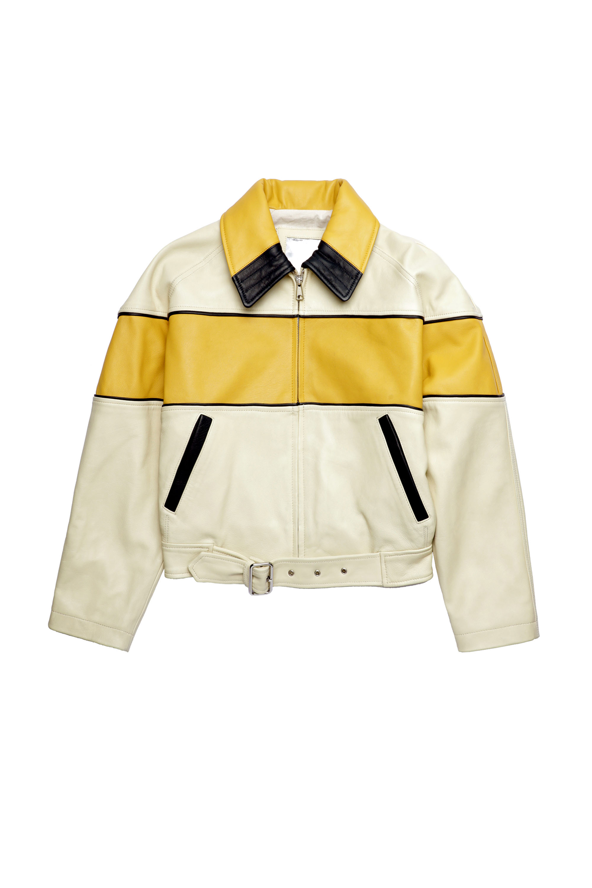 DXD-22-L03, Beige/Jaune - Vestes de cuir