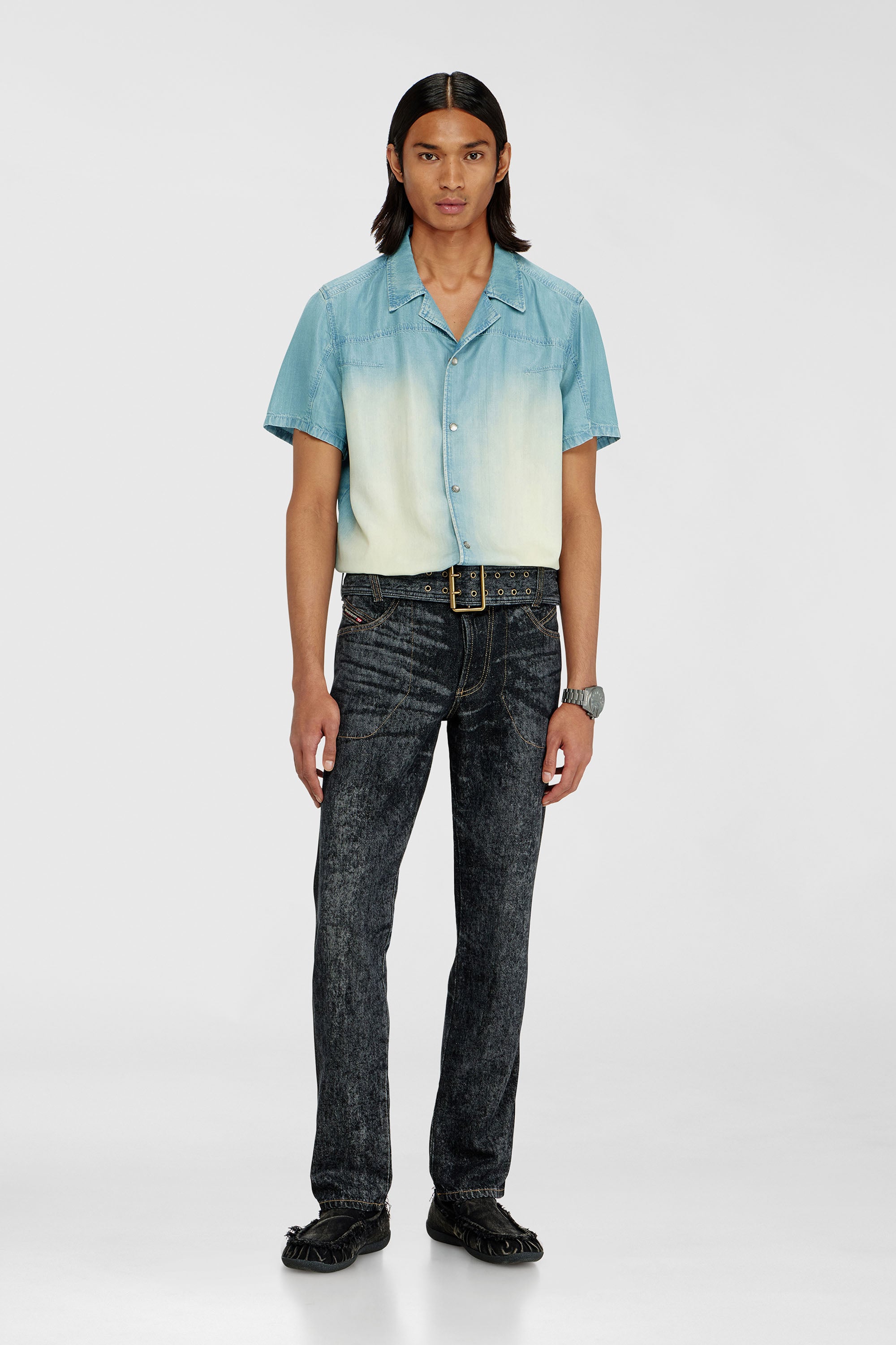 Diesel - Slim Jeans D-Villus 09Q24 Homme, Noir/Gris fonc&eacute; - Image 2