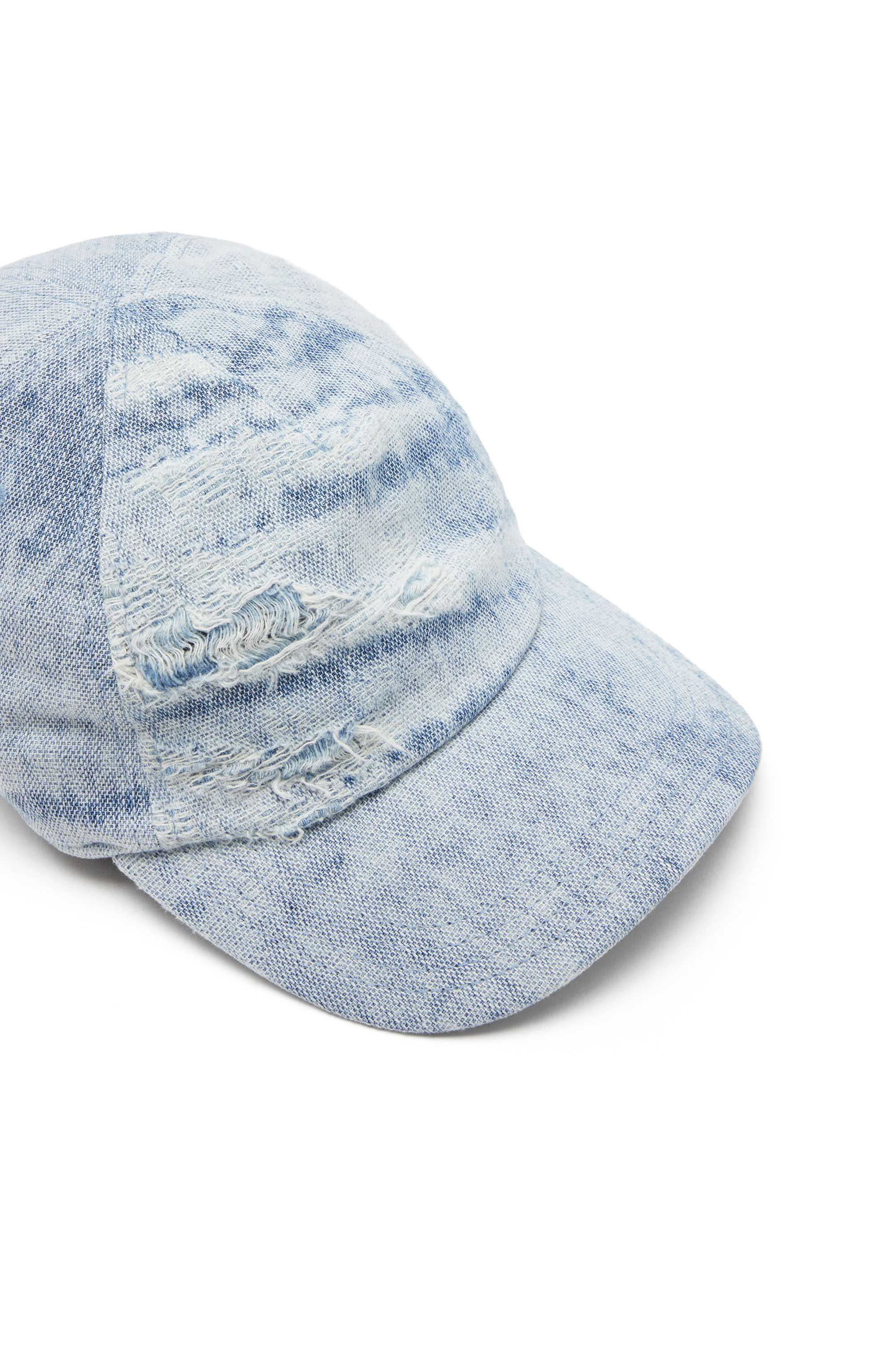 Diesel - C-FEEL, Baseball cap with denim treatment Homme in Bleu - 3