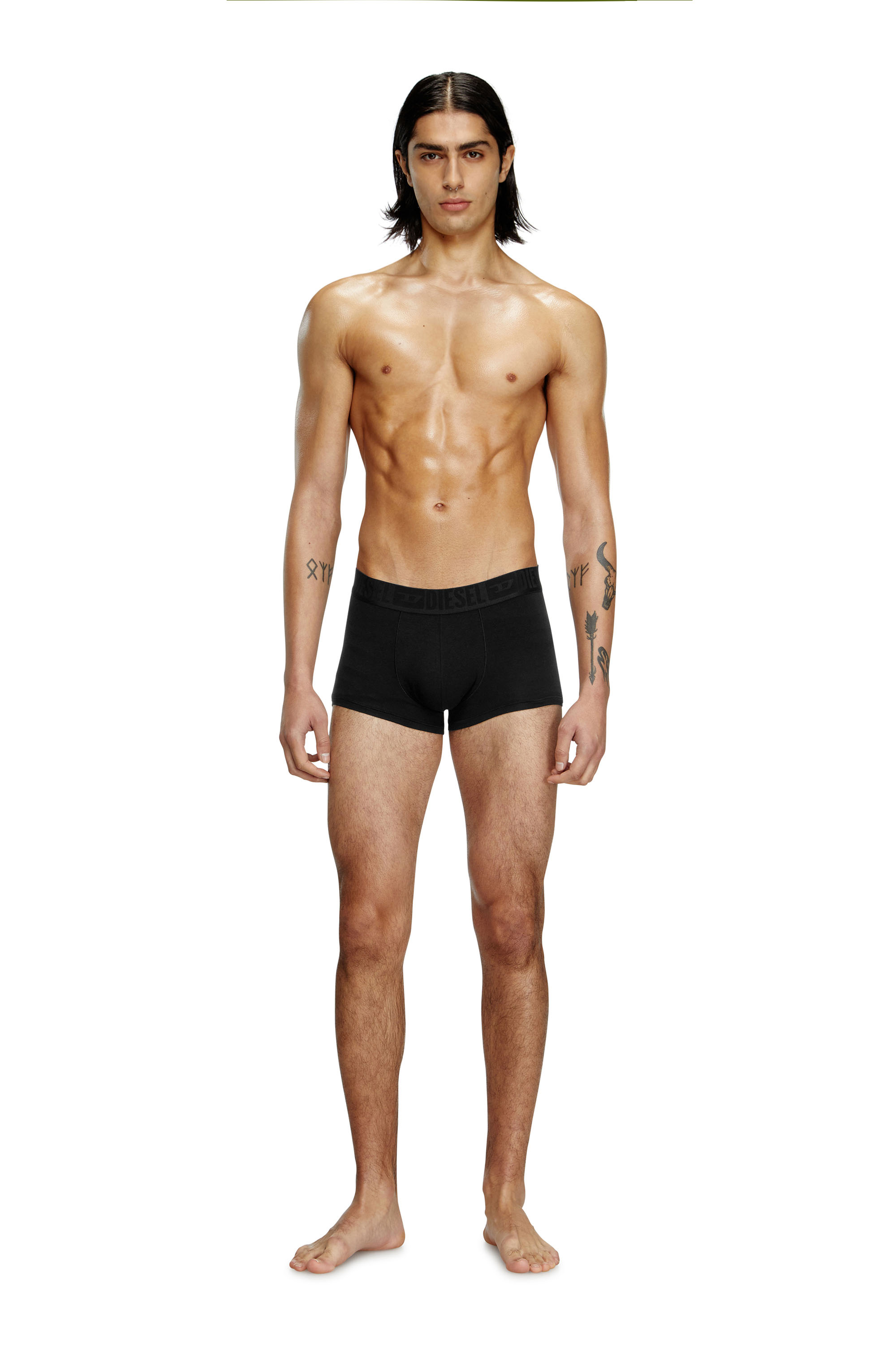 Diesel - BENJAMIN-D-MONO-3PACK, Lot de trois boxers unis Homme in Noir - 1