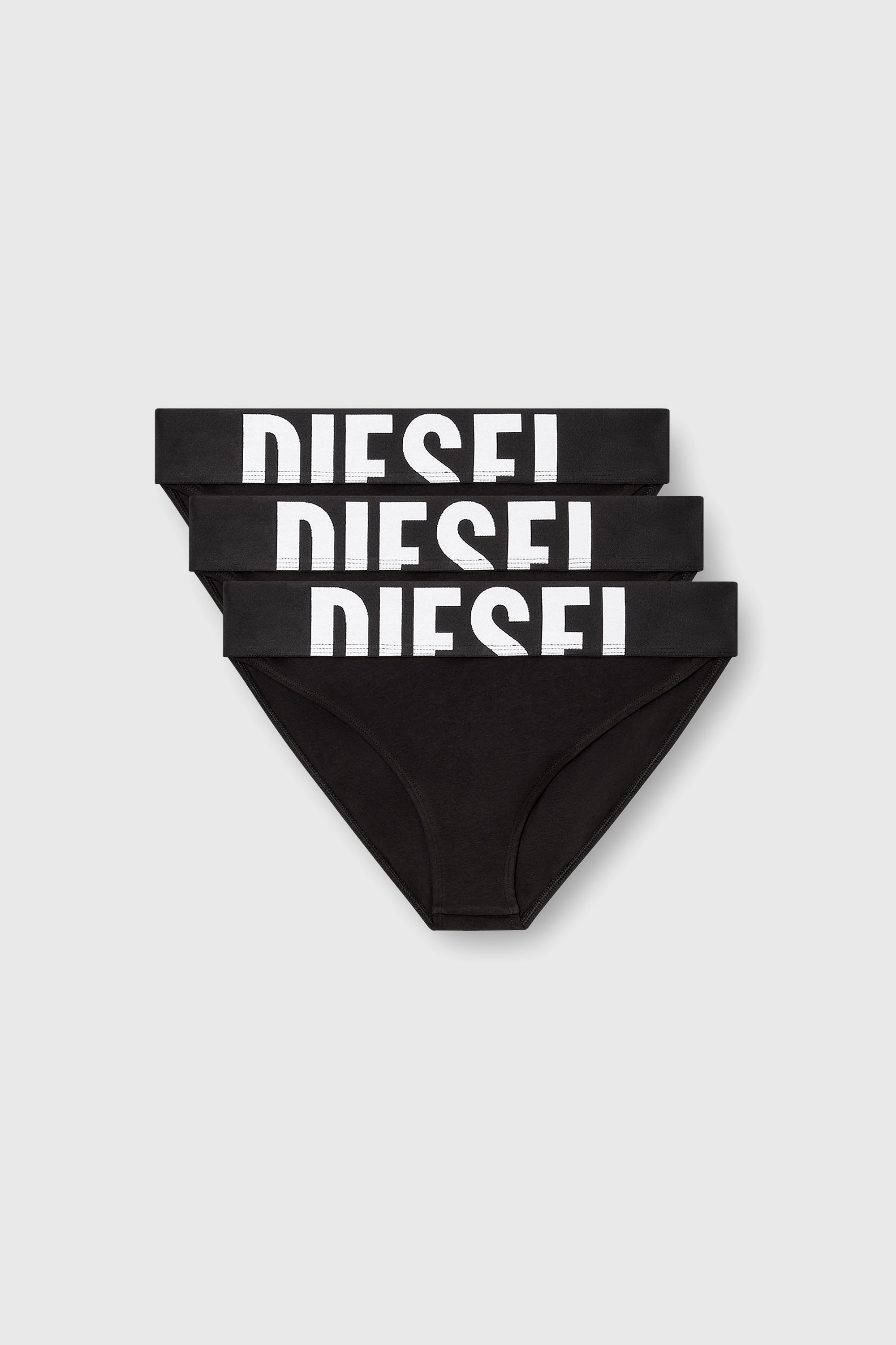 Diesel - LOLA-D-POP-3PACK, Lot de trois culottes avec logo d&eacute;coup&eacute; Femme in Noir - 1