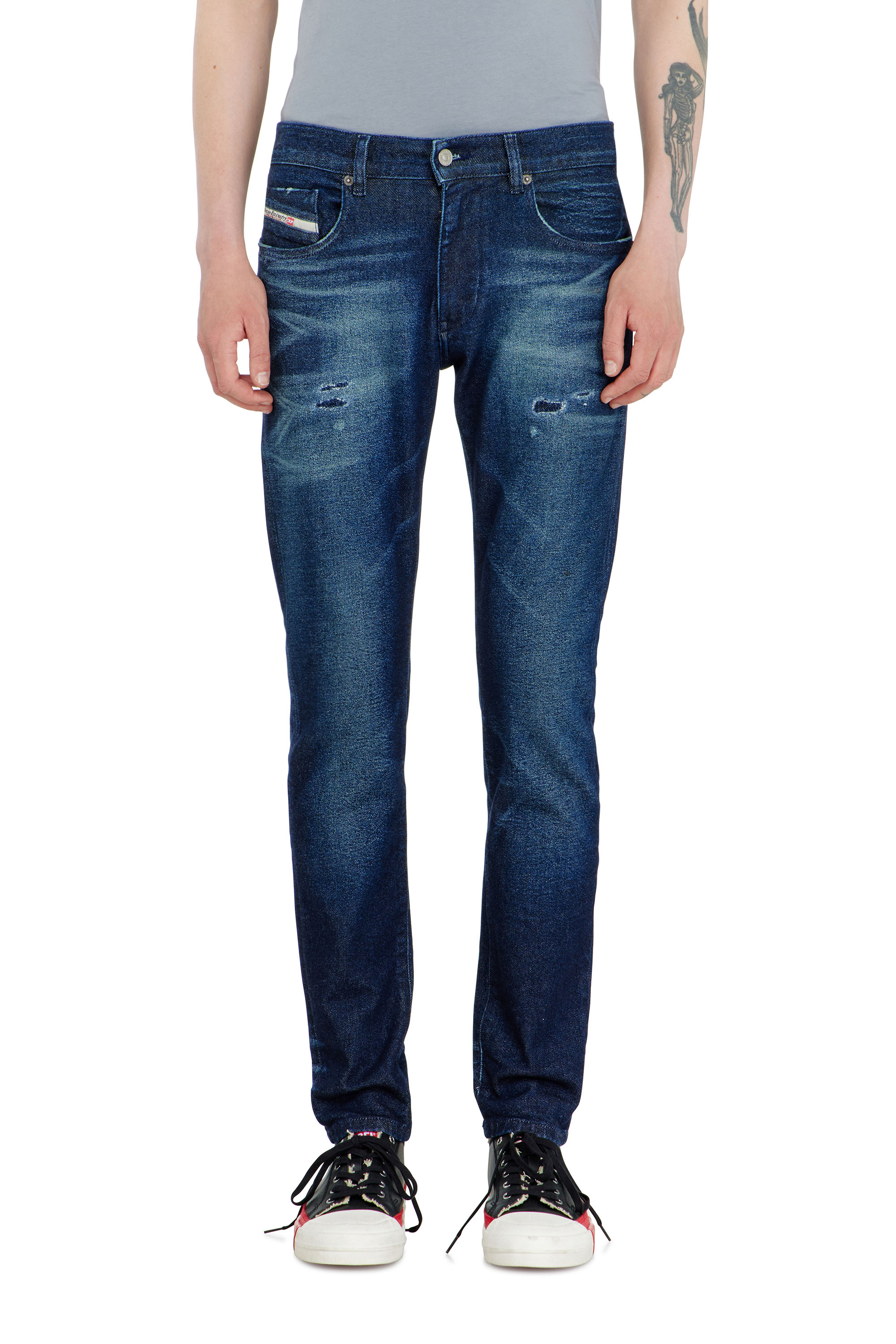 Diesel - Slim Jeans 2019 D-Strukt 0KBBU Homme, Bleu Fonc&eacute; - Image 4