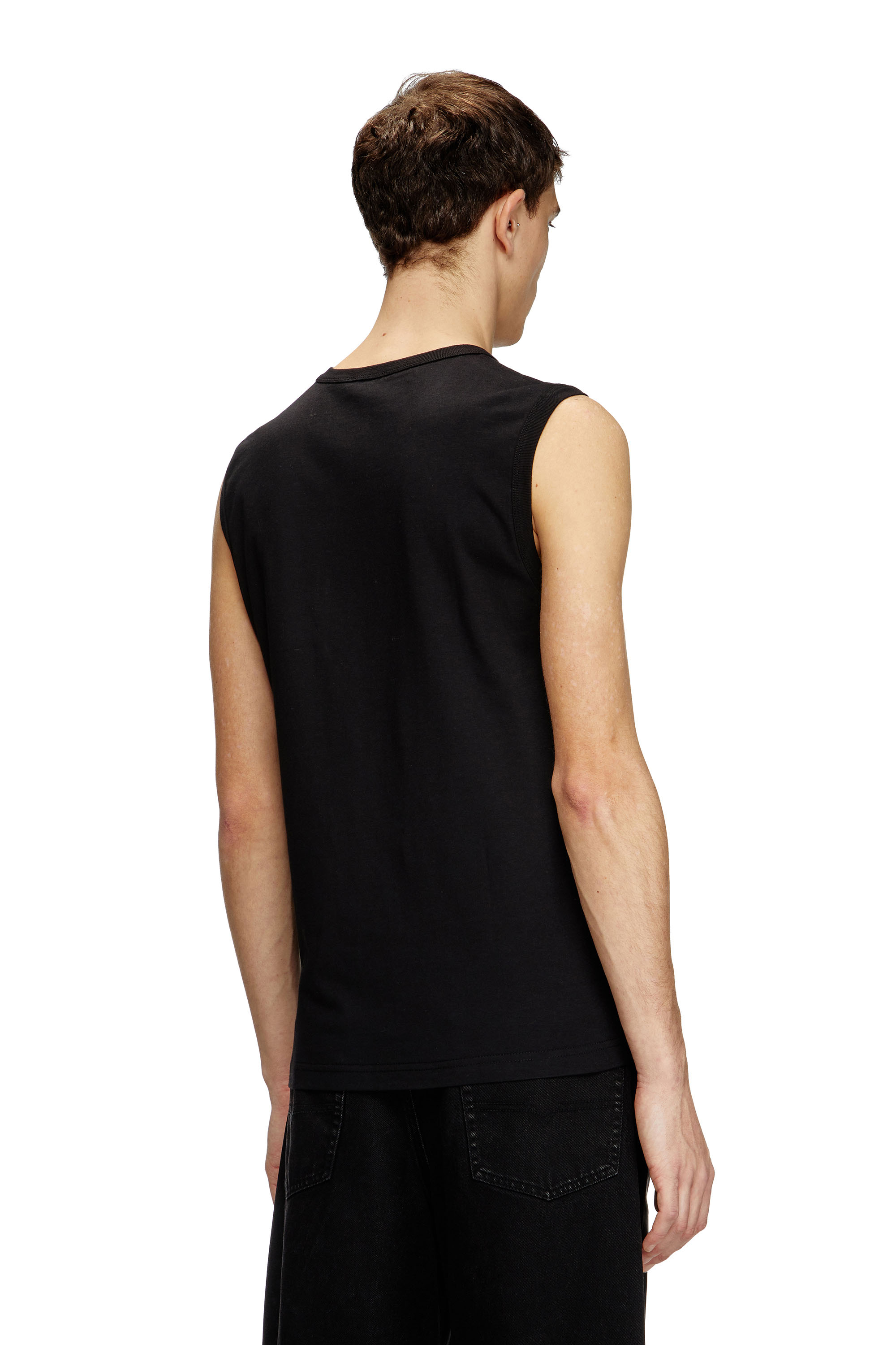 Diesel - T-BISCO-OD, Débardeur avec Oval D métallisé Homme in Noir - 4