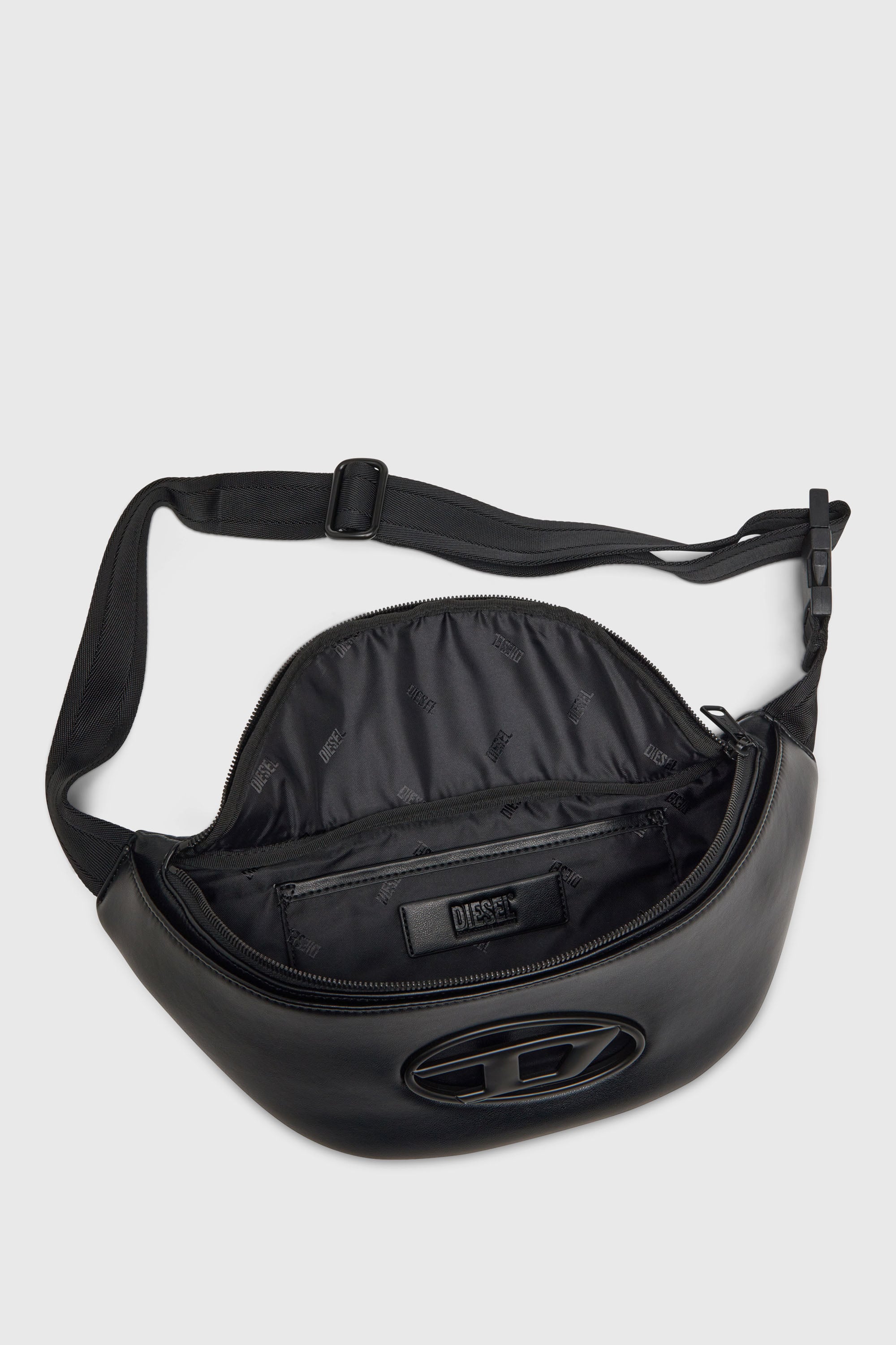 Diesel - HOLI-D BELT BAG M, Holi-D-Sac banane en PU et n&eacute;opr&egrave;ne Homme in Noir - 3