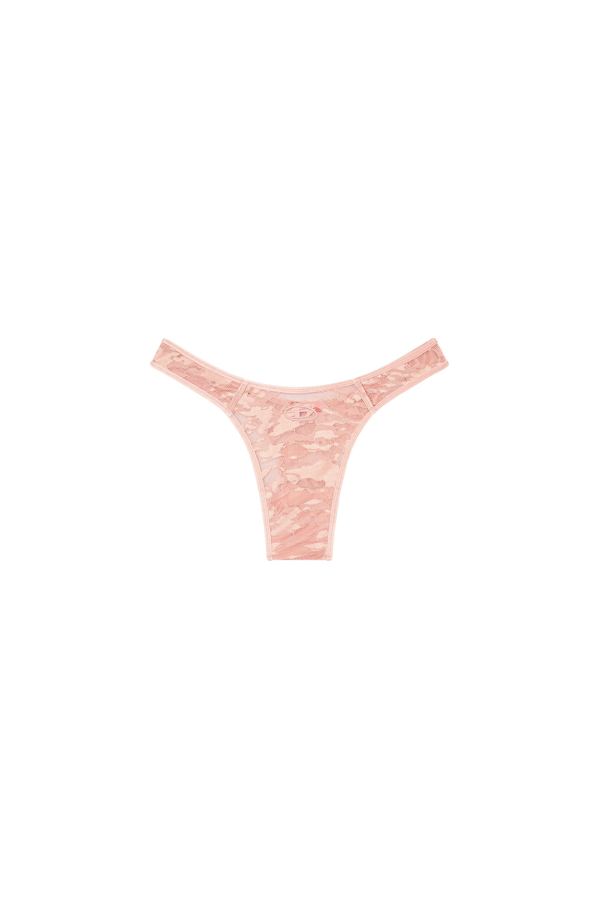 Diesel - MICRO-PUNCHY-UTLT, String en dentelle de nylon avec Oval D Femme in Rose - 3