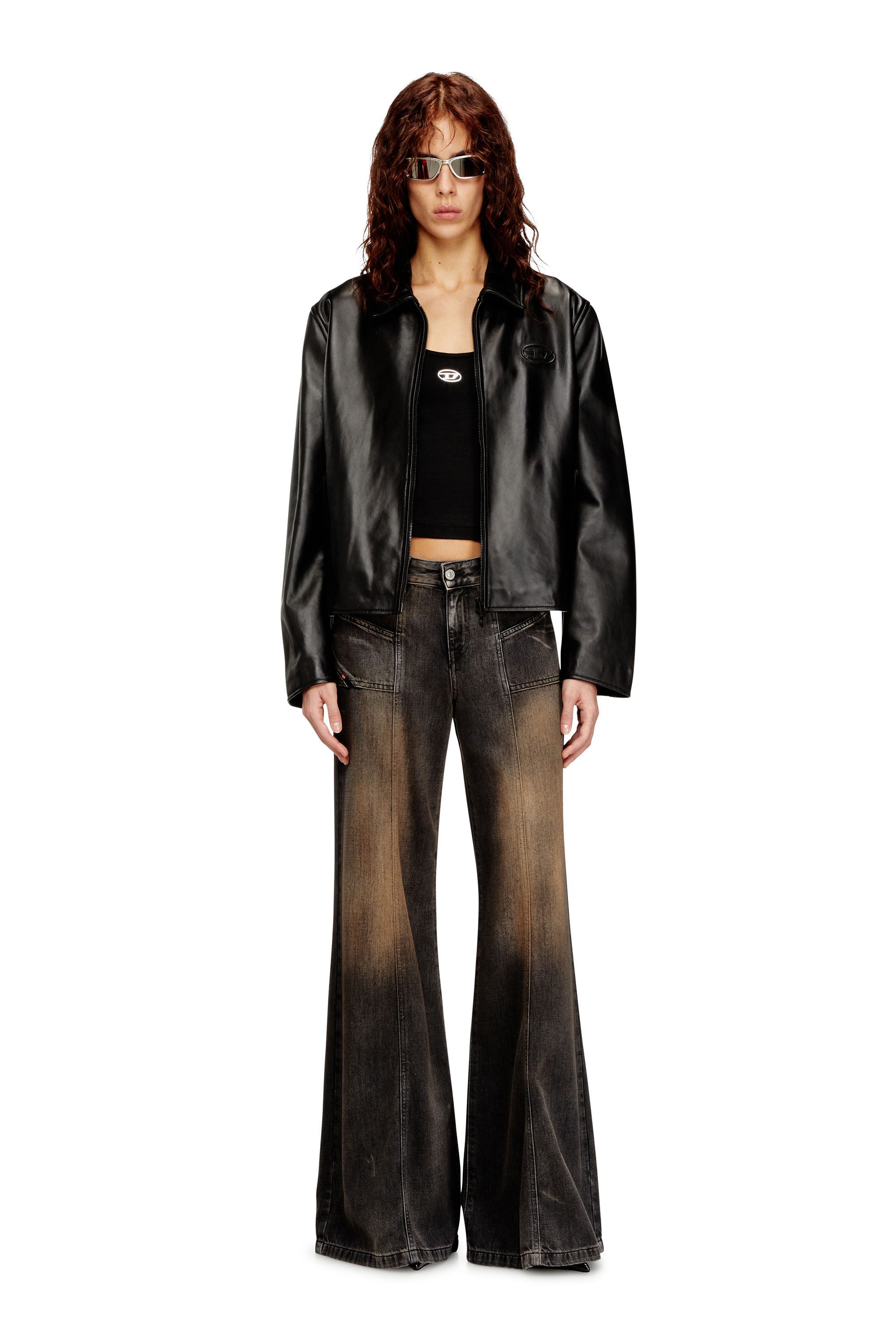 Diesel - Woman's Flare Jeans D-Akii 068TX, Black/Dark grey - 2