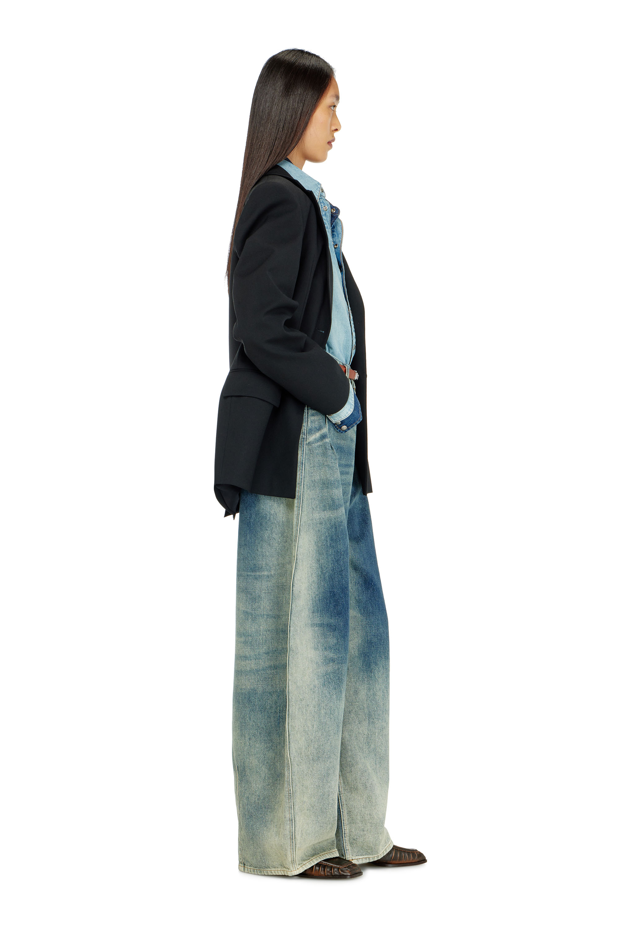 Diesel - Relaxed Jeans 1987 D-Khelz 007EF Femme, Bleu moyen - Image 2