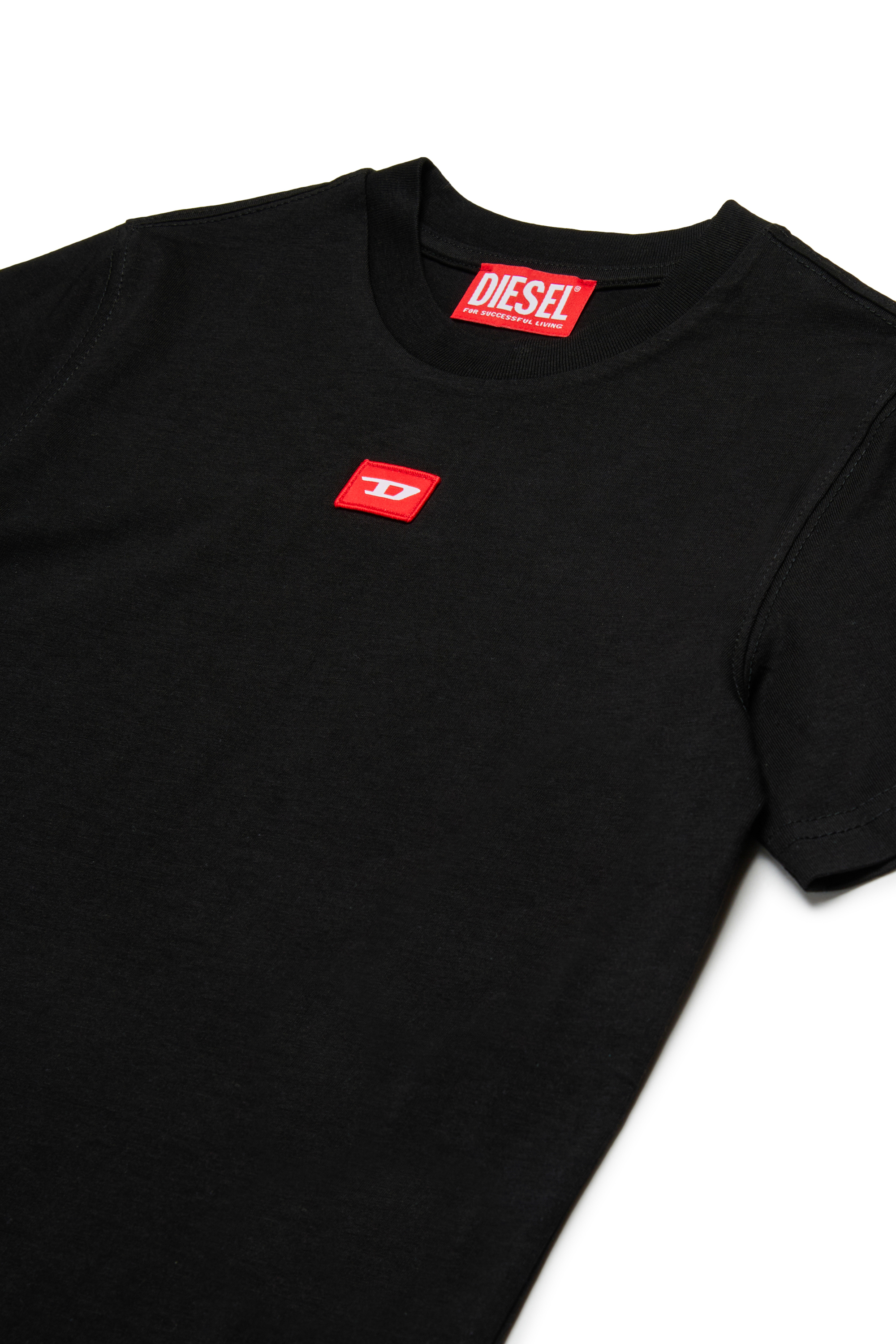 Diesel - TXDIEGO, T-shirt en coton avec écusson Homme in Noir - 3