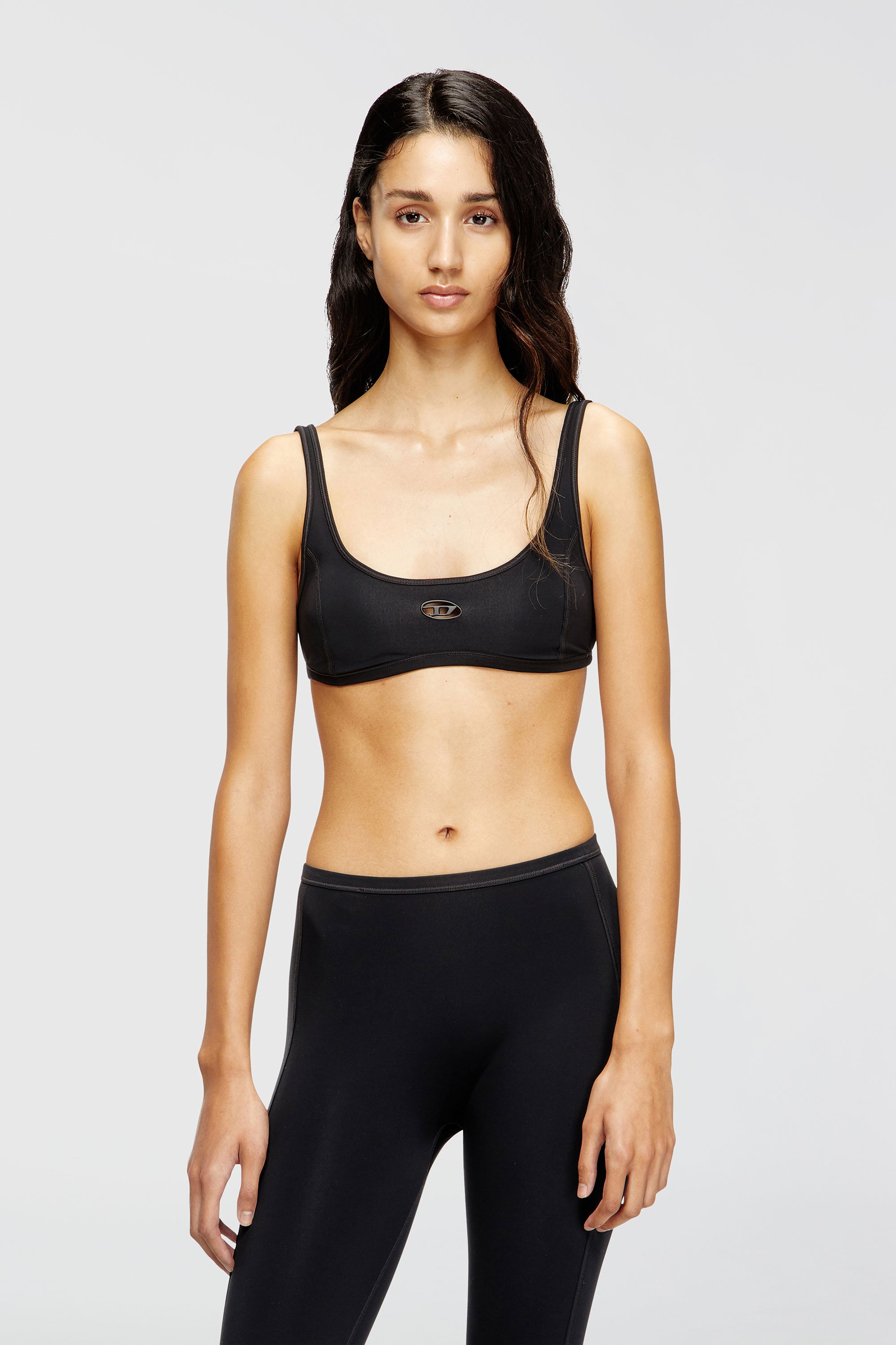 Diesel - CHELSEA-UTLT, Brassi&egrave;re de sport avec cut-out &agrave; logo Femme in Noir - 1