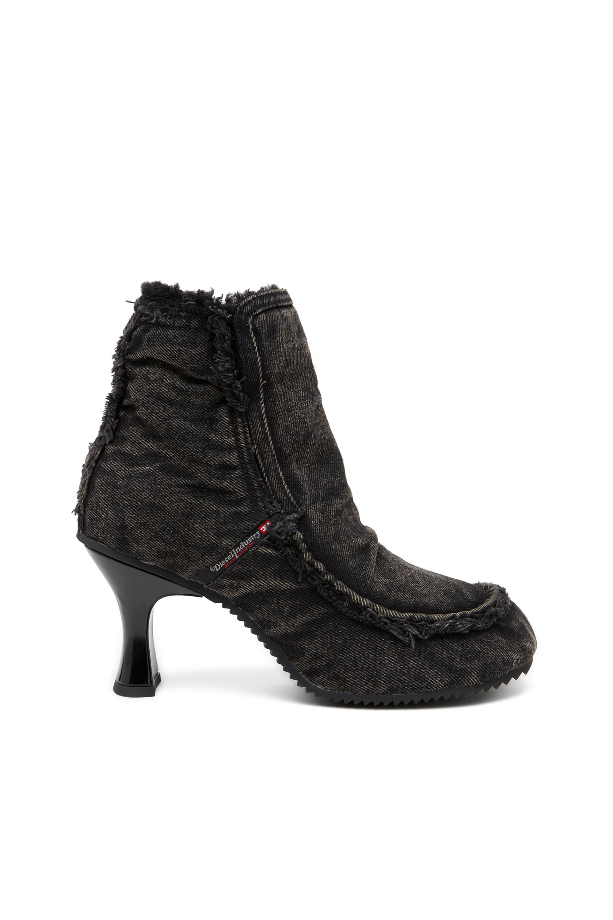 Diesel - D-WOODSTOCK HEEL AB, D-Woodstock - Bottes en denim à talon Femme in Noir - 1