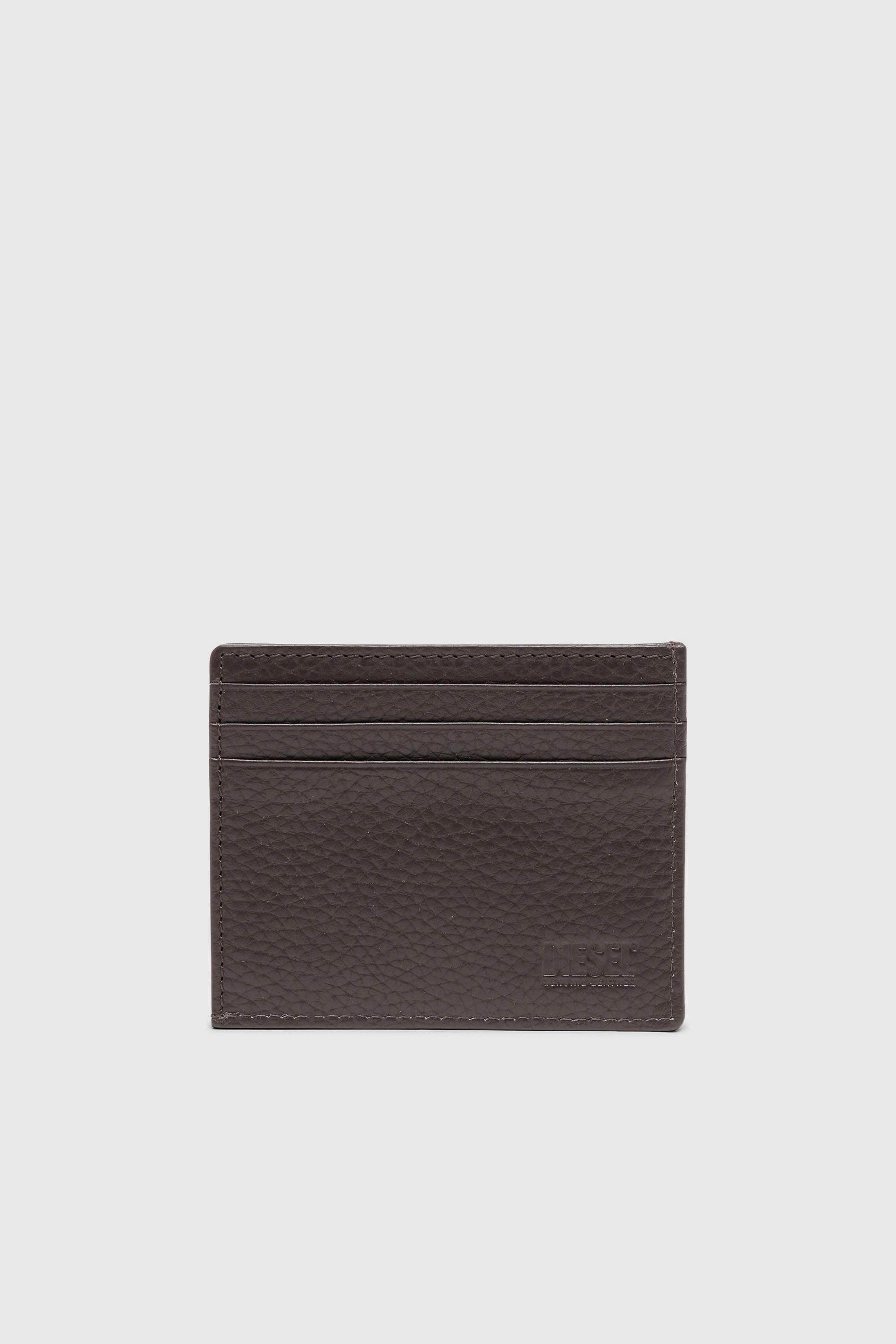 Diesel - CARD CASE, Porte-cartes en cuir grain&eacute; Homme in Marron - 2