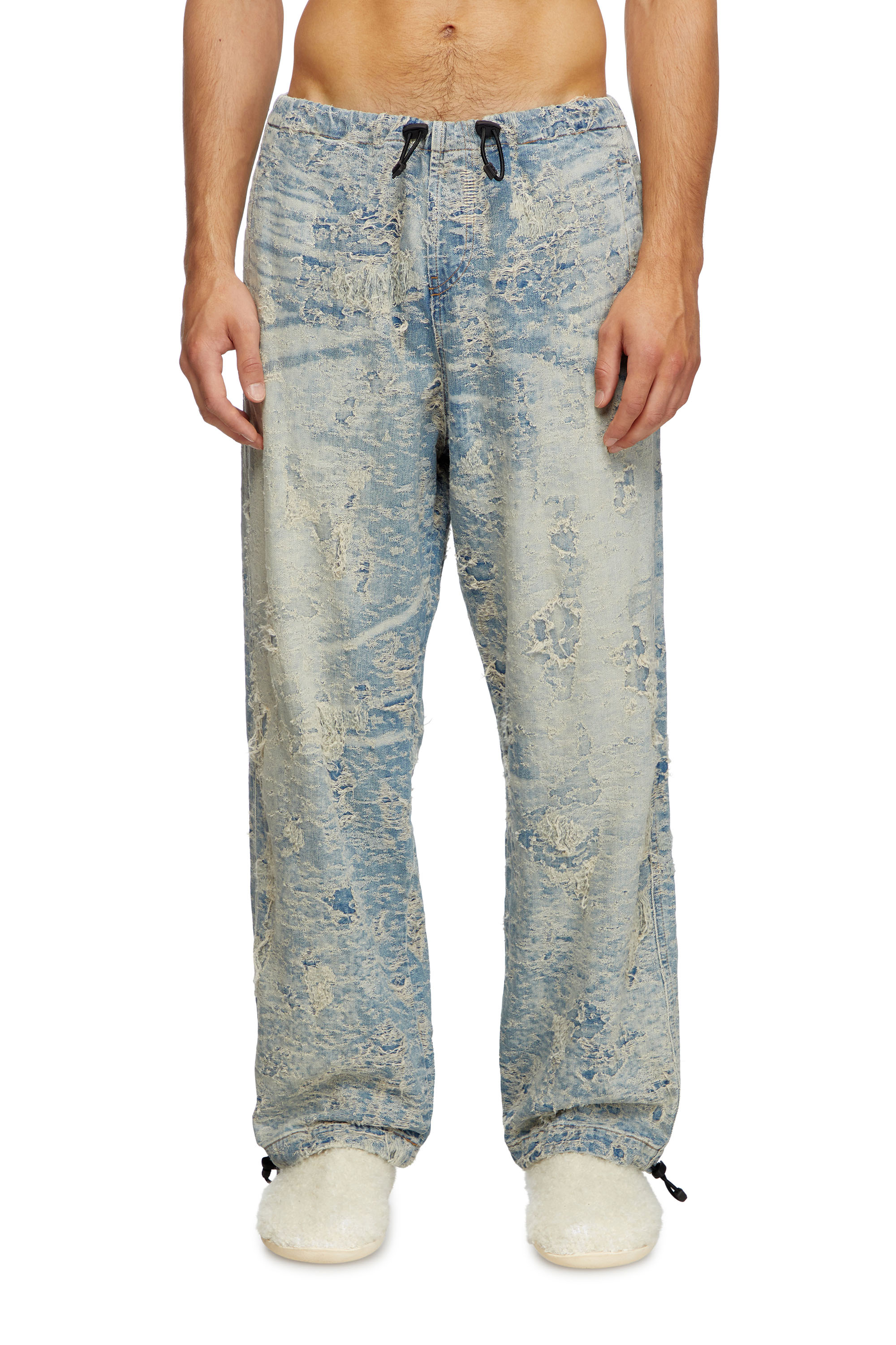 Diesel - Relaxed Jeans D-Martial 007Z7 Mixte, Bleu Clair - Image 2